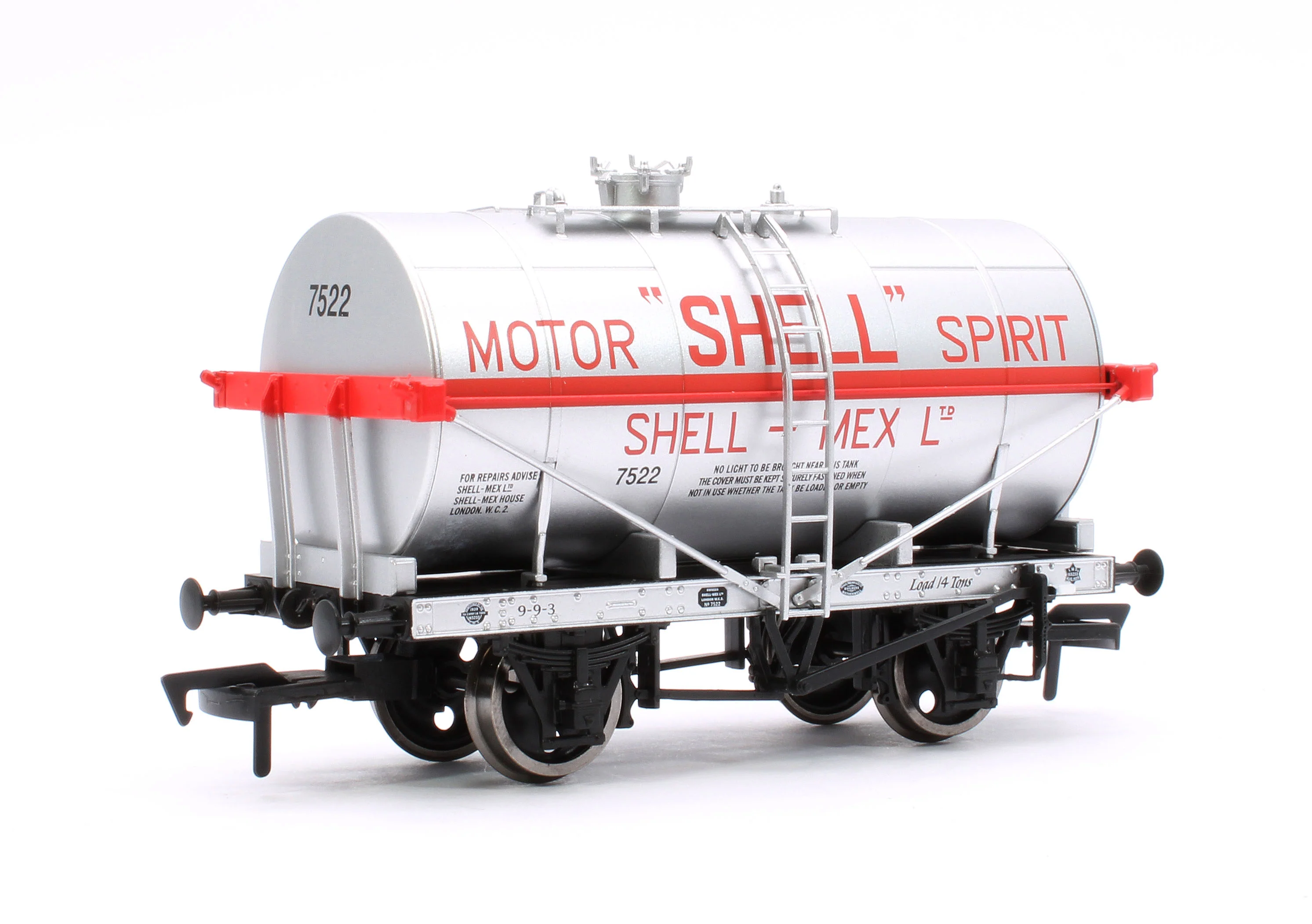 4F-058-004 14T Tank Wagon Class A Shell Motor Spirit Silver 7522