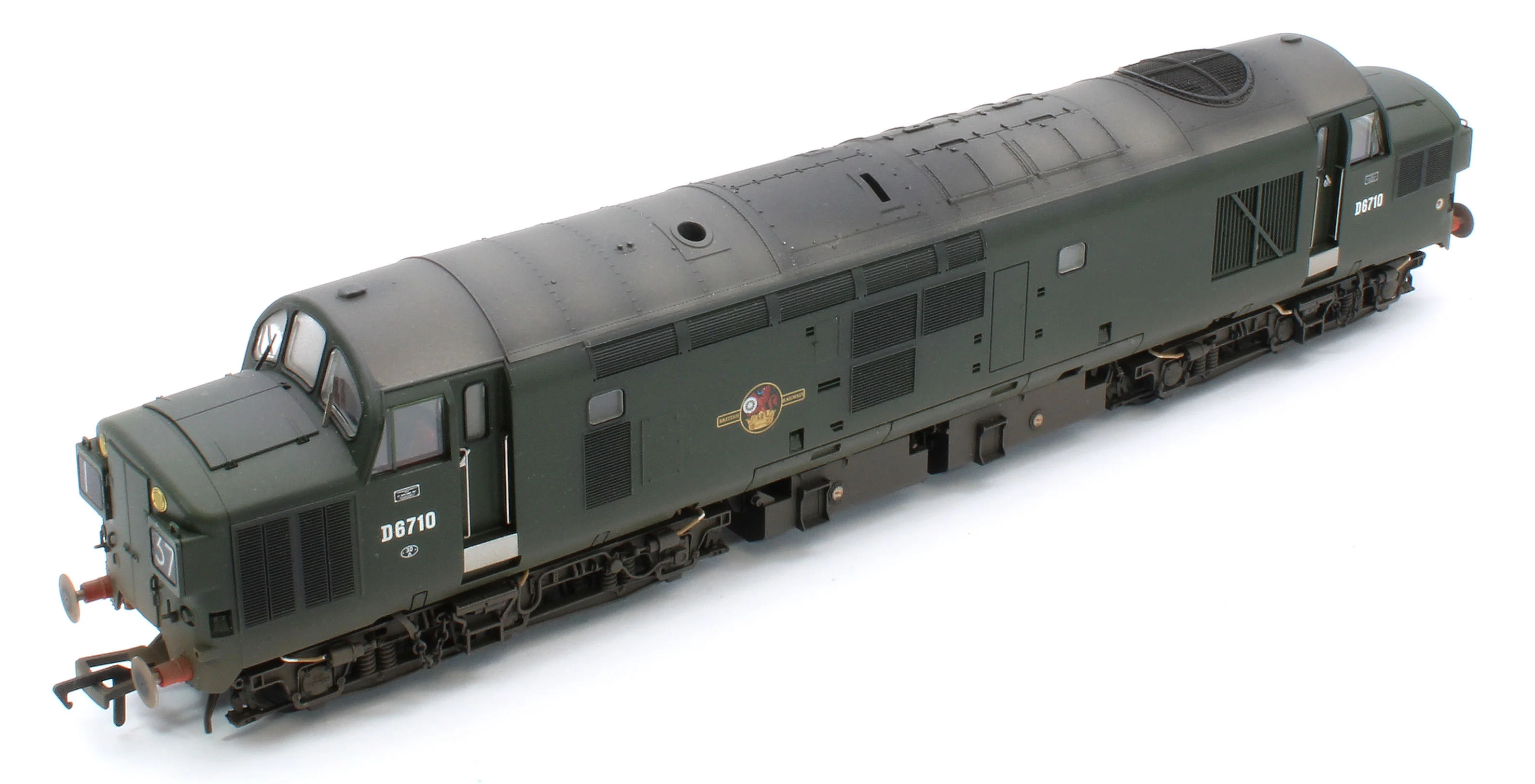 35-302W Bespoke Weathered Class 37/0 Split Headcode D6710 BR Green (Late Crest) Diesel Locomotive - Image 14