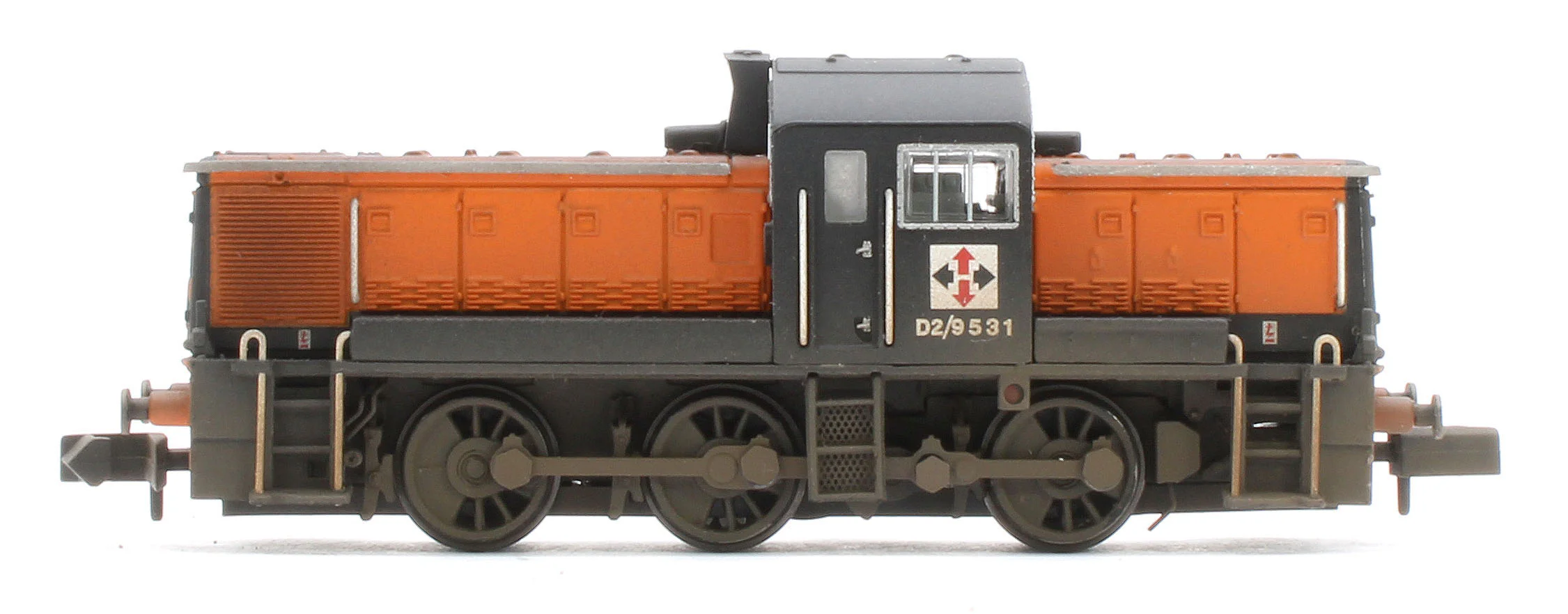 372-954W Bespoke Weathered Class 14 D2/9531 NCB British Oak Orange & Black Diesel Locomotive - Image 2