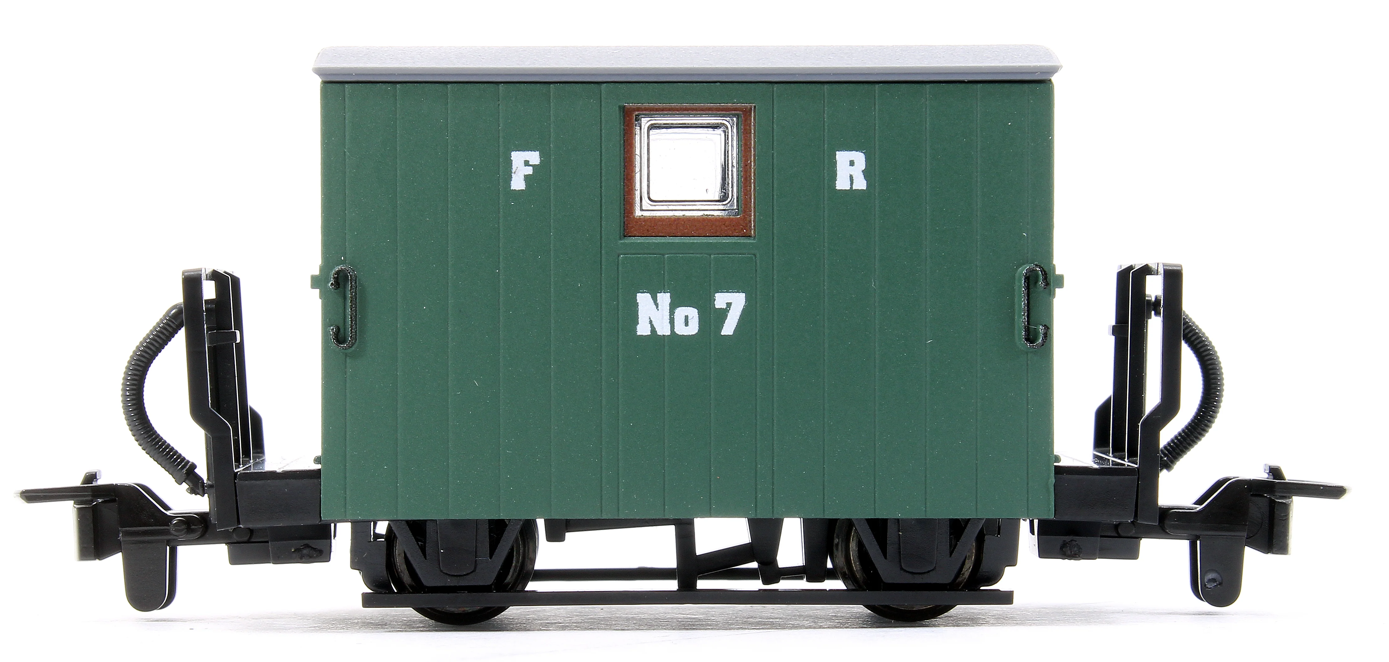 GR580A 4 Wheel Ffestiniog Railway Two Balcony Brake Van Green No.7 - Image 3