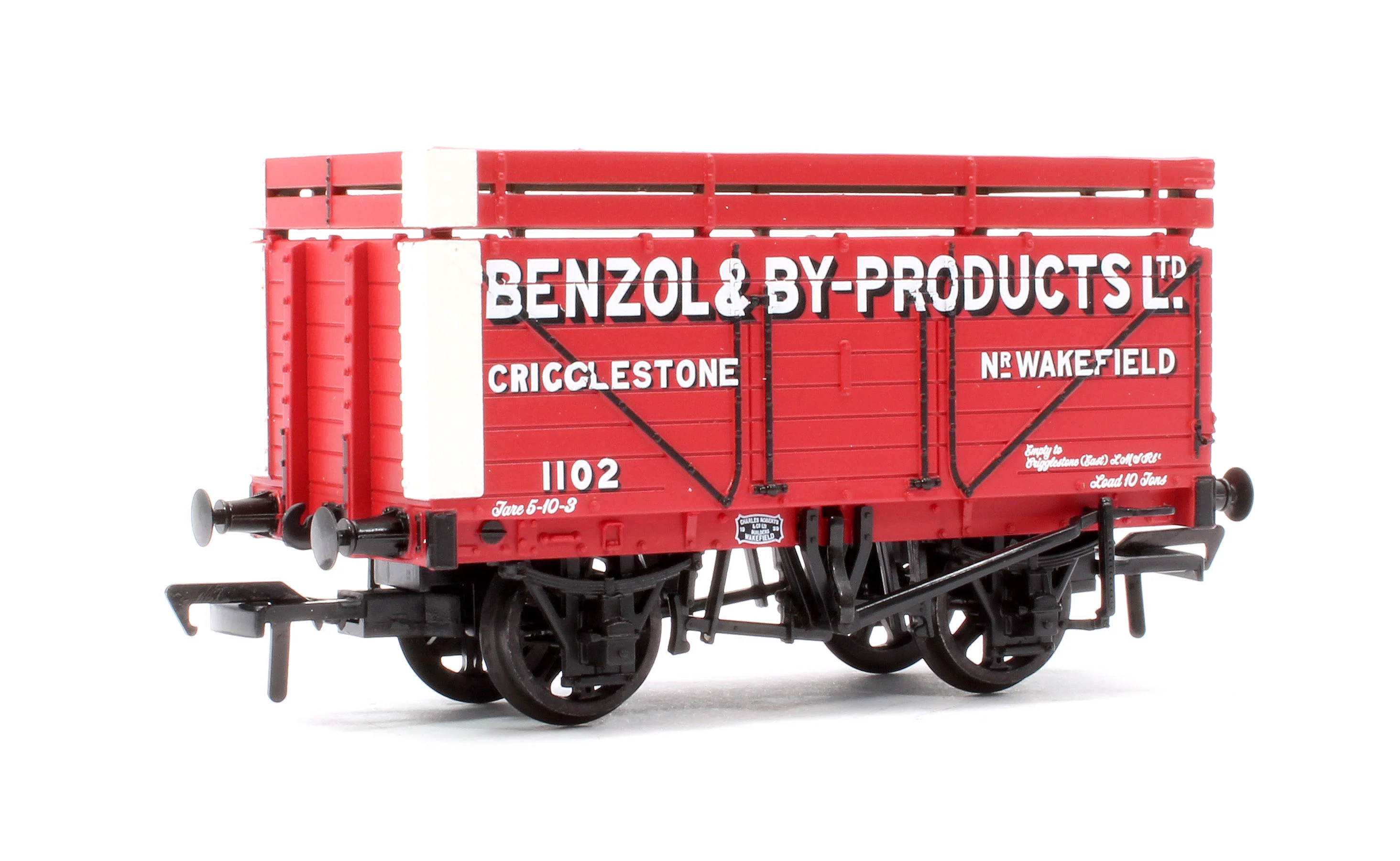 37-177A 7 Plank Wagon with Coke Rails 'Benzol & By-Products Ltd' Red No.1102 - Image 3