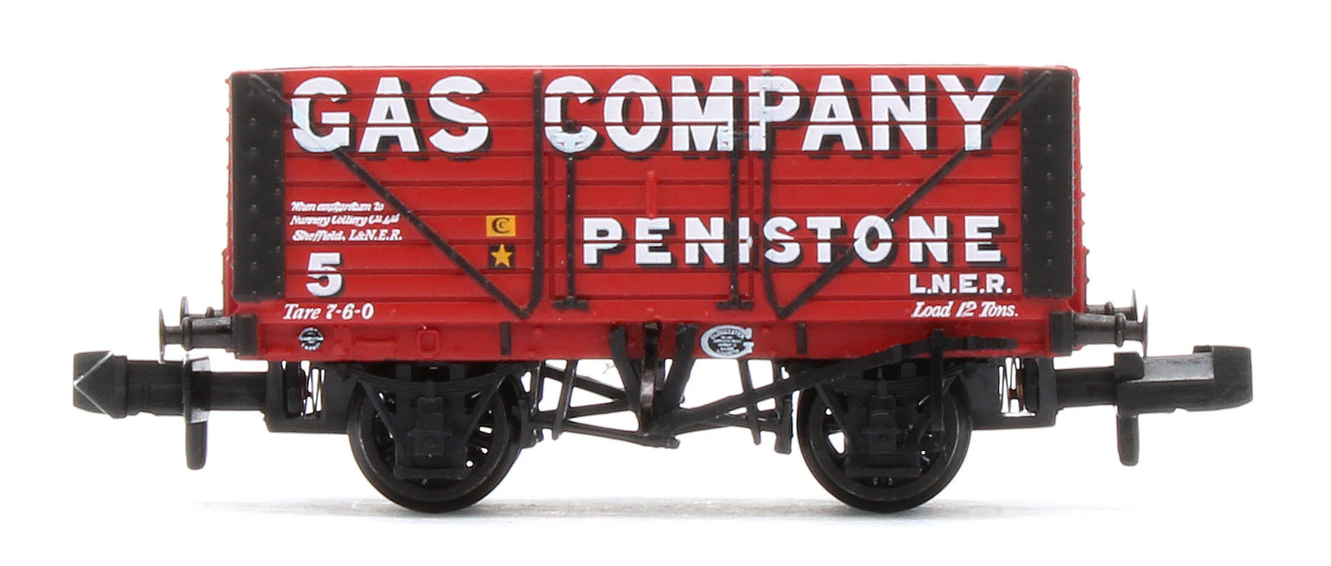 8 Plank Wagon Fixed Ends 'Gas Company Penistone' Red No.5 - Image 2