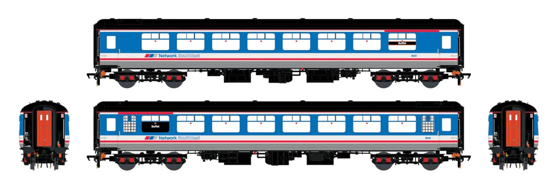 BR Mk.2c (large toilet window) TSO(T) 6501 Network SouthEast