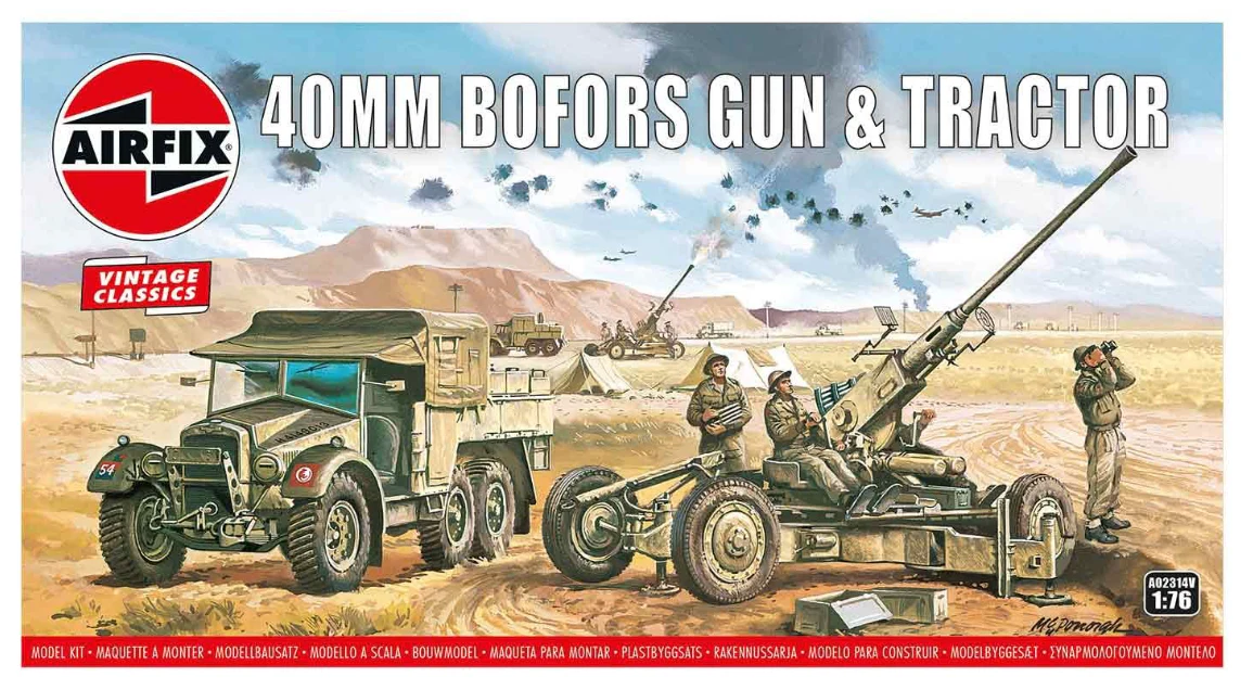 A02314V Bofors 40mm Gun & Tractor Model Kit