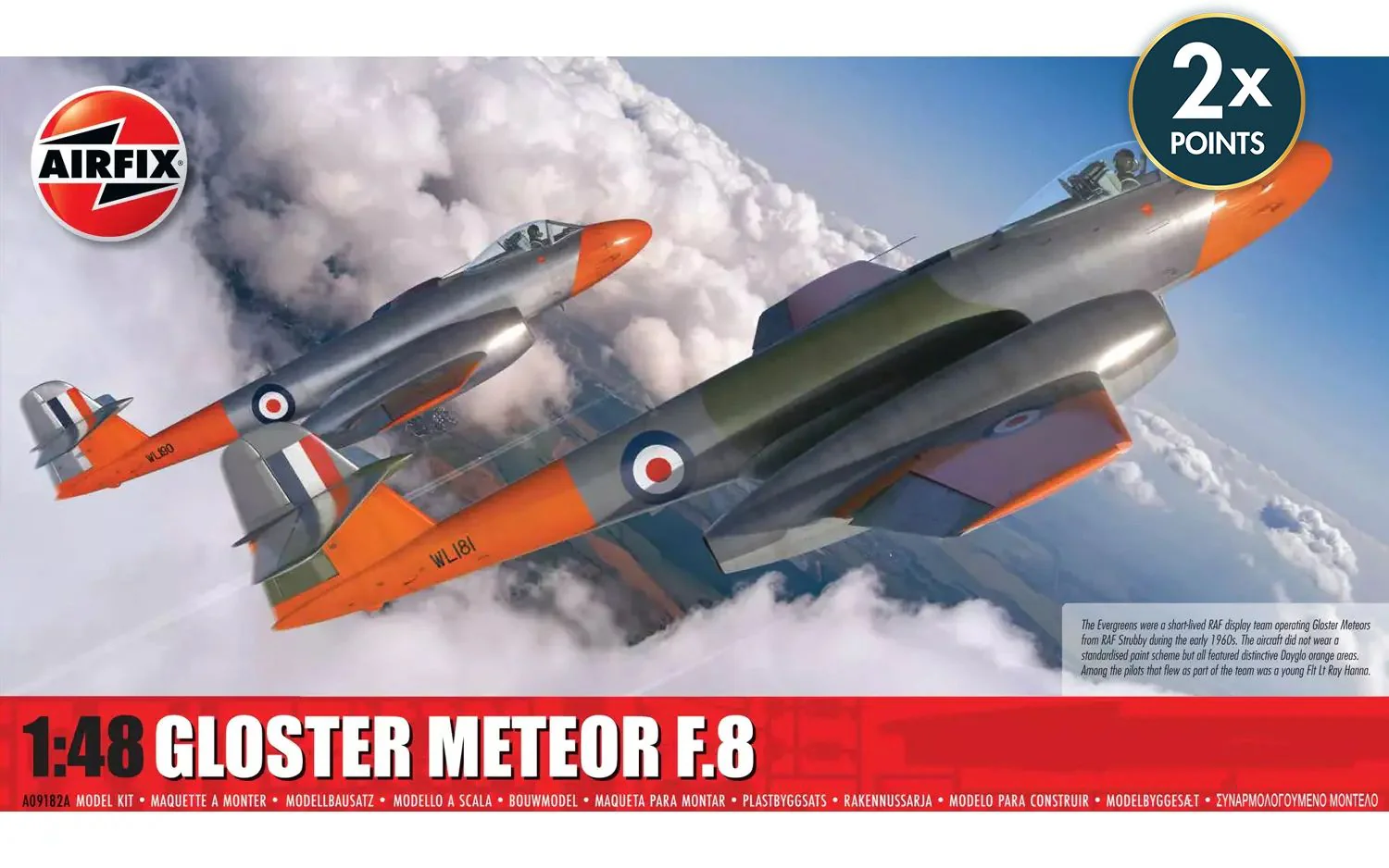 A09182A Gloster Meteor F.8 Model Kit