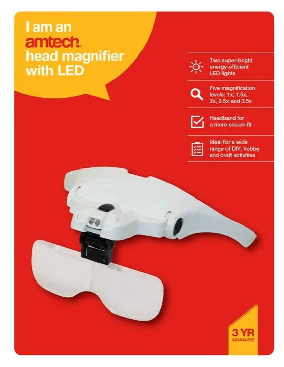 AM-S2912 Hands-free multi-lens head magnifier with LED - Image 3