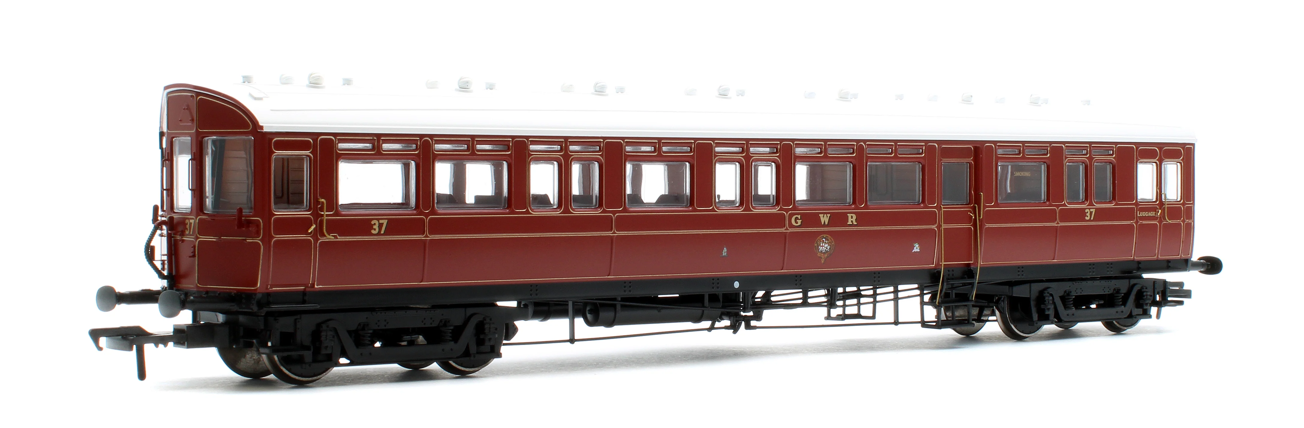 4P-004-001S Autocoach GWR 37 Lined Crimson Lake - DCC Sound