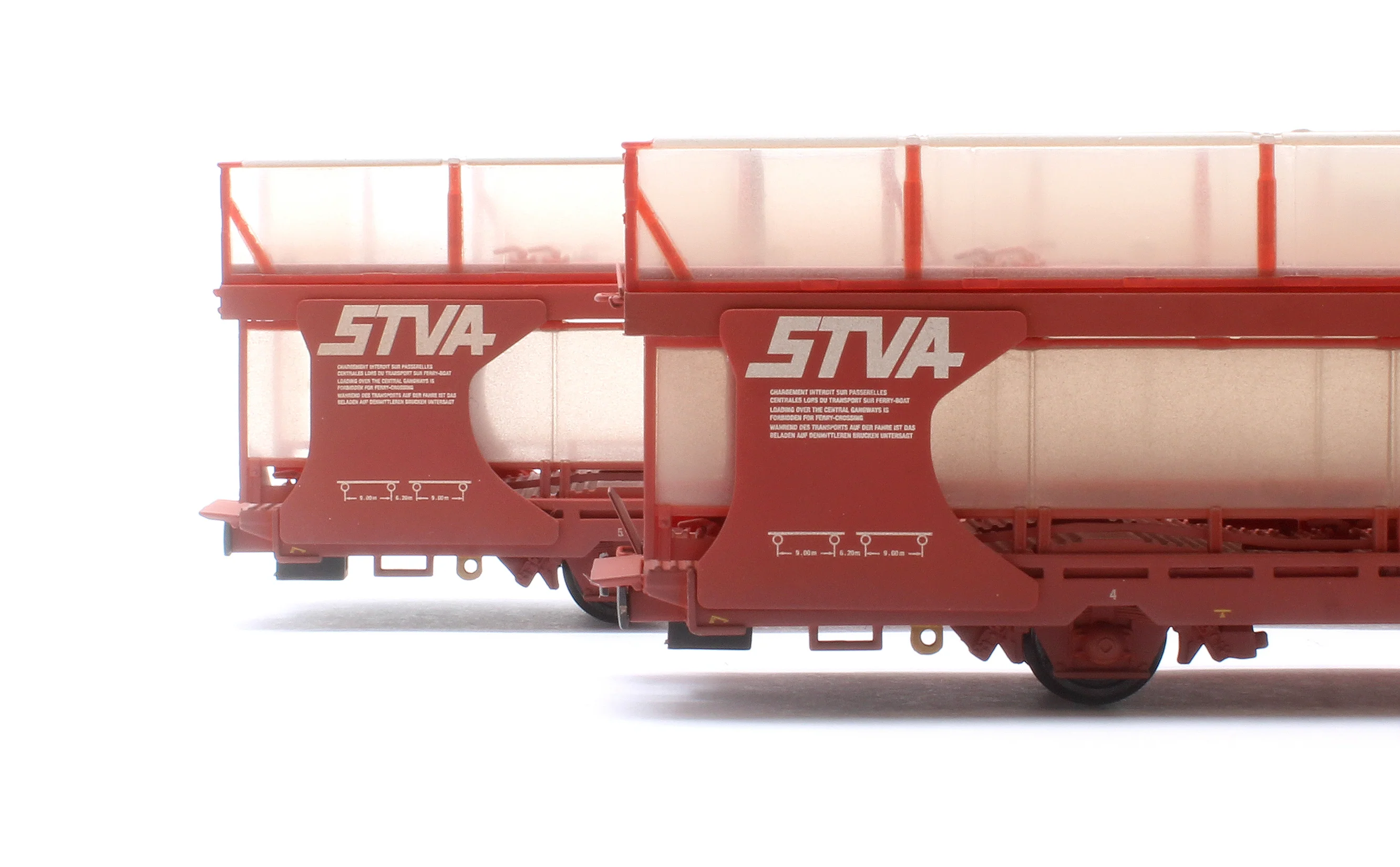 IPA Twin Double Deck Car Transporter 'STVA' Red (Weathered) Exclusive Edition - Image 13