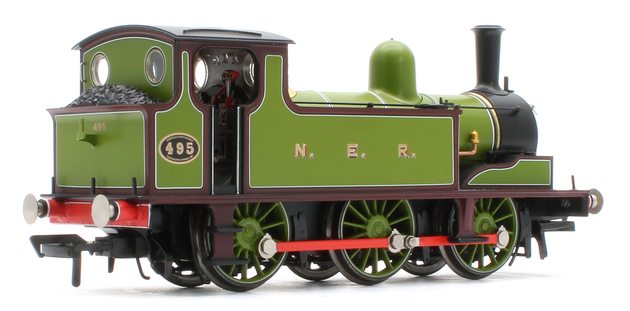 NER E (J71) 495 NER Lined Green & Maroon Steam Tank Locomotive - DCC Sound - Image 4