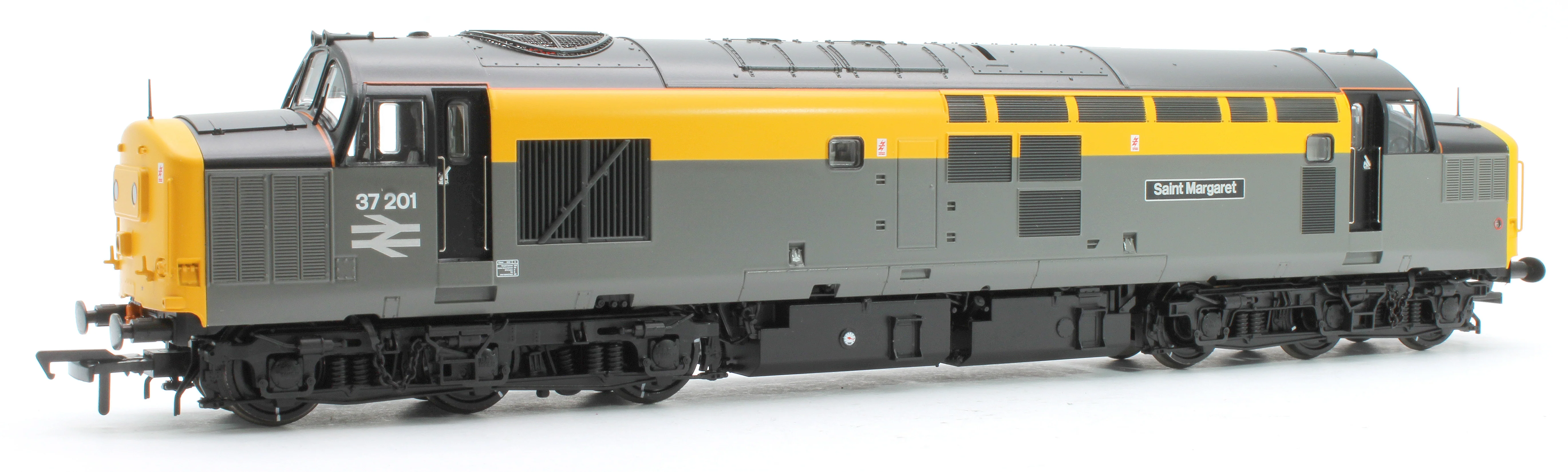 Class 37/0 Centre Headcode 37201 'St. Margaret' BR Eng. Grey & Yellow Diesel Locomotive (DCC Sound) - Image 3