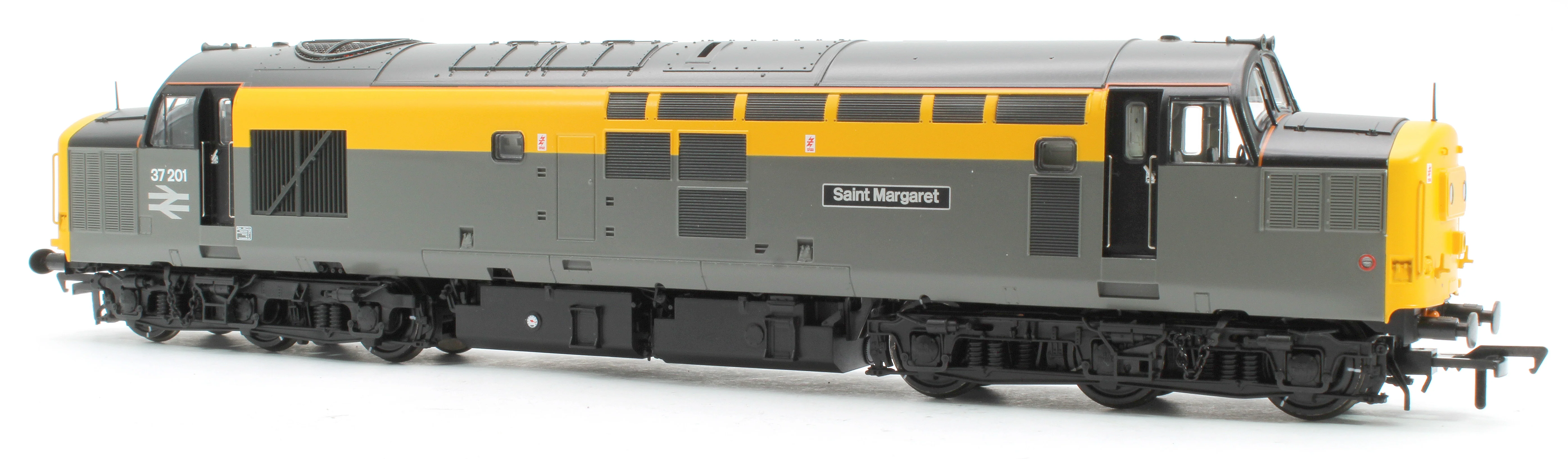 Class 37/0 Centre Headcode 37201 'St. Margaret' BR Eng. Grey & Yellow Diesel Locomotive (DCC Sound) - Image 4