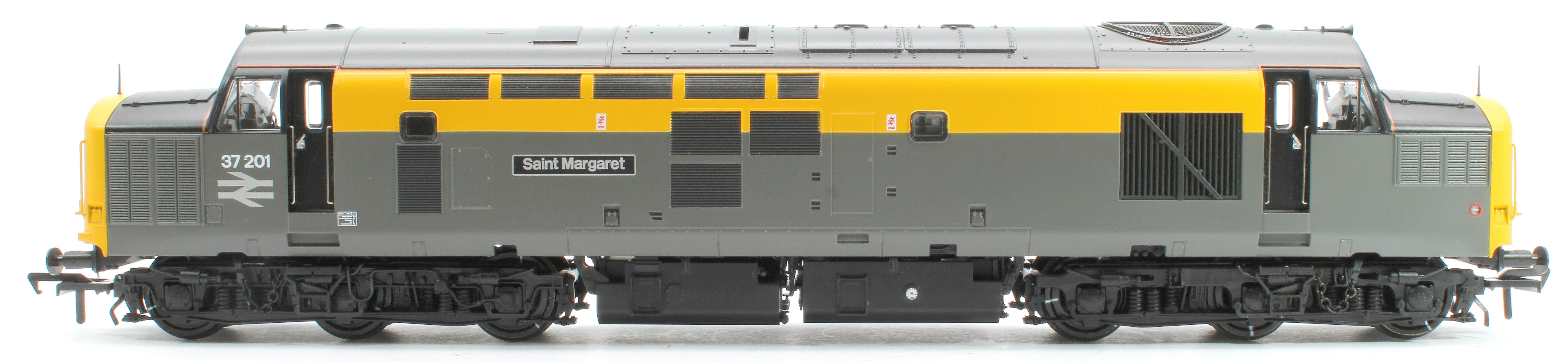 Class 37/0 Centre Headcode 37201 'St. Margaret' BR Eng. Grey & Yellow Diesel Locomotive (DCC Sound) - Image 8
