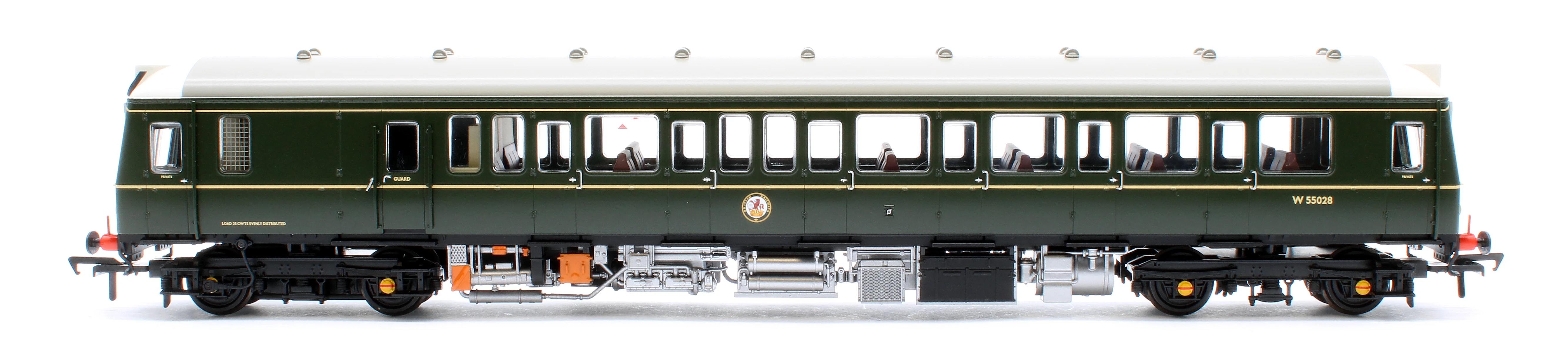 35-528 Class 121 Single-Car DMU W55028 BR Green (Small Yellow Panels) - Image 5