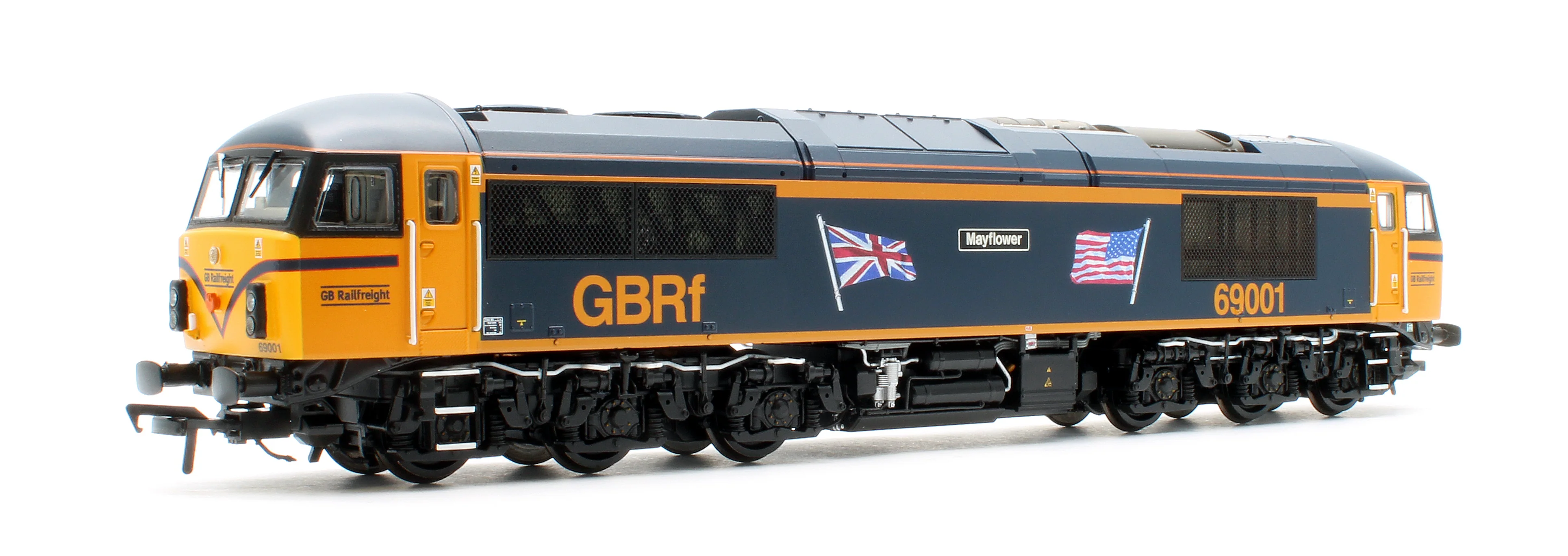 35-776SF Class 69 69001 'Mayflower' GBRf (UK & US Flags) Diesel Locomotive - DCC Sound - Image 3