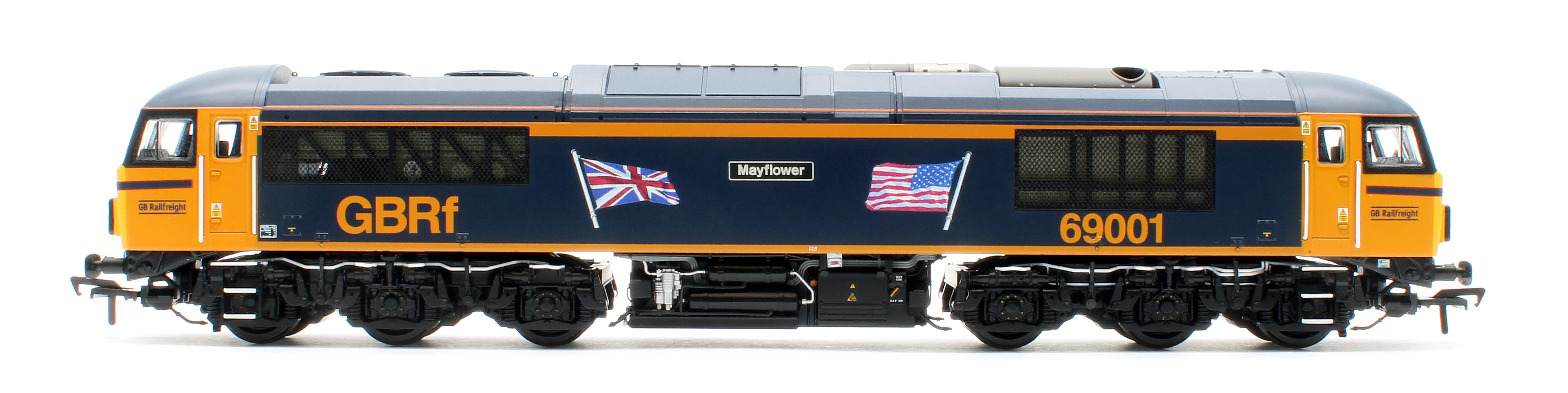 35-776SF Class 69 69001 'Mayflower' GBRf (UK & US Flags) Diesel Locomotive - DCC Sound - Image 6
