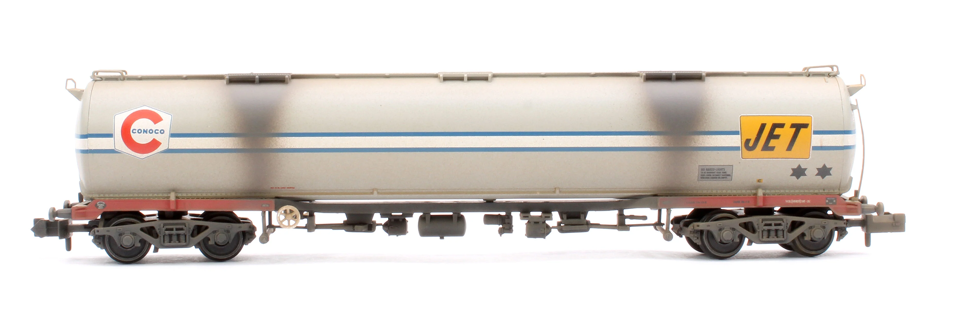 BR 102T TEA Bogie Tank Wagon 'Conoco/Jet' Grey No. 104 - Weathered - Image 2