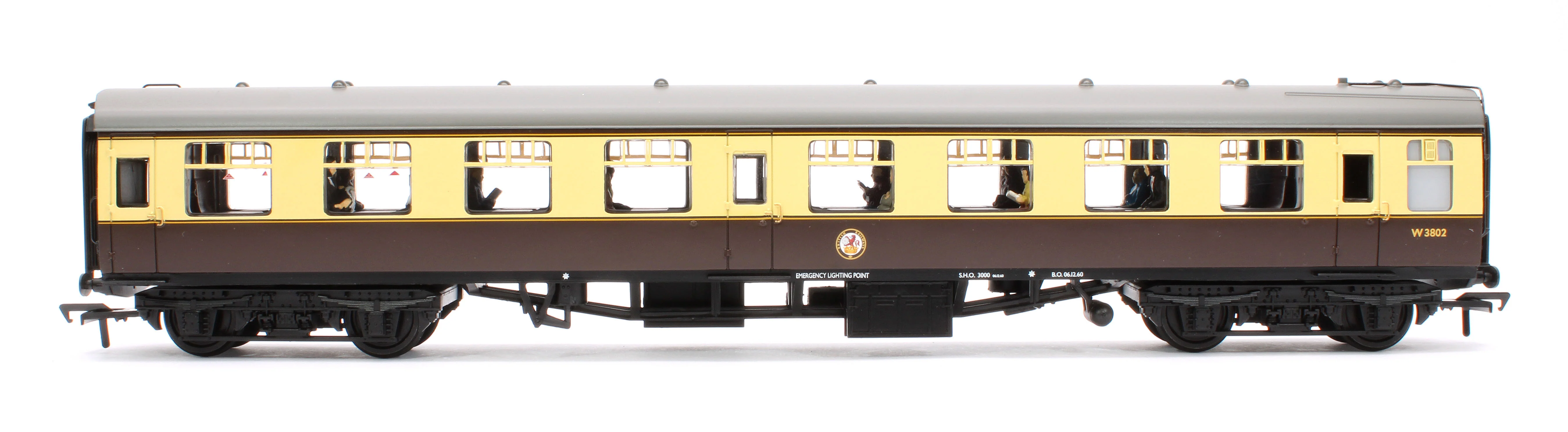 39-054DPF BR Mk1 TSO Tourist Second Open BR (WR) Chocolate & Cream W3802 - Fitted Passengers - Image 2