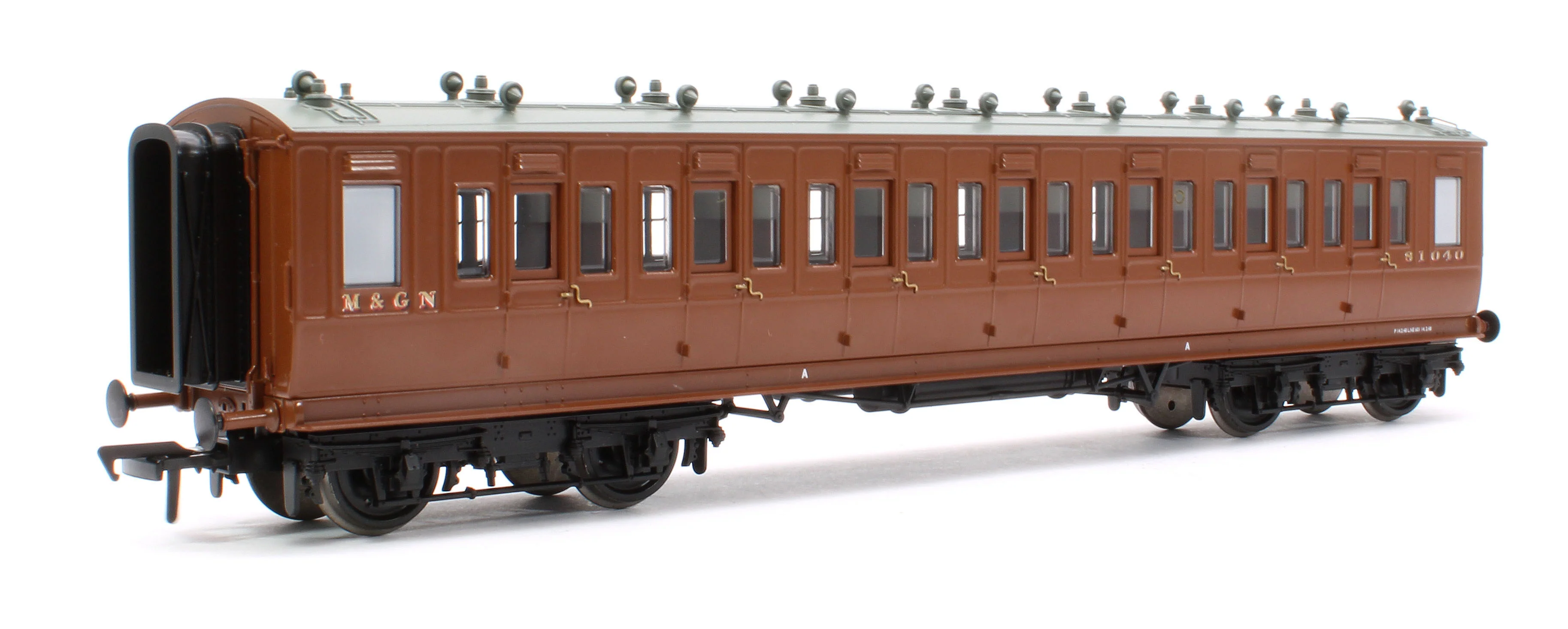 39-871A LNWR 50ft Arc Roof Third Corridor M&GN Brown No.81040 - Image 3