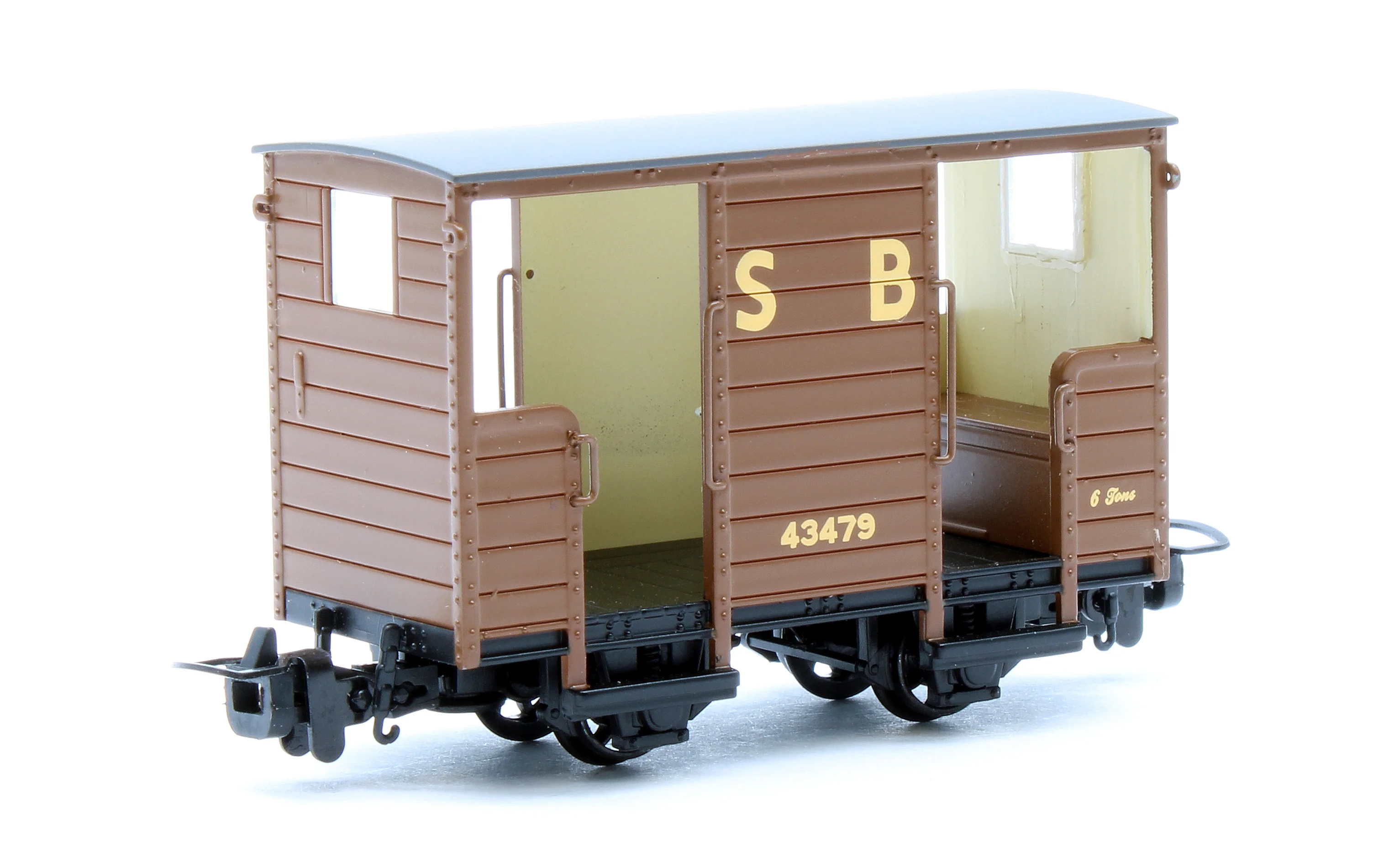 393-101A RNAD Open-End Brake Van Statfold Barn Railway Brown No. 43479