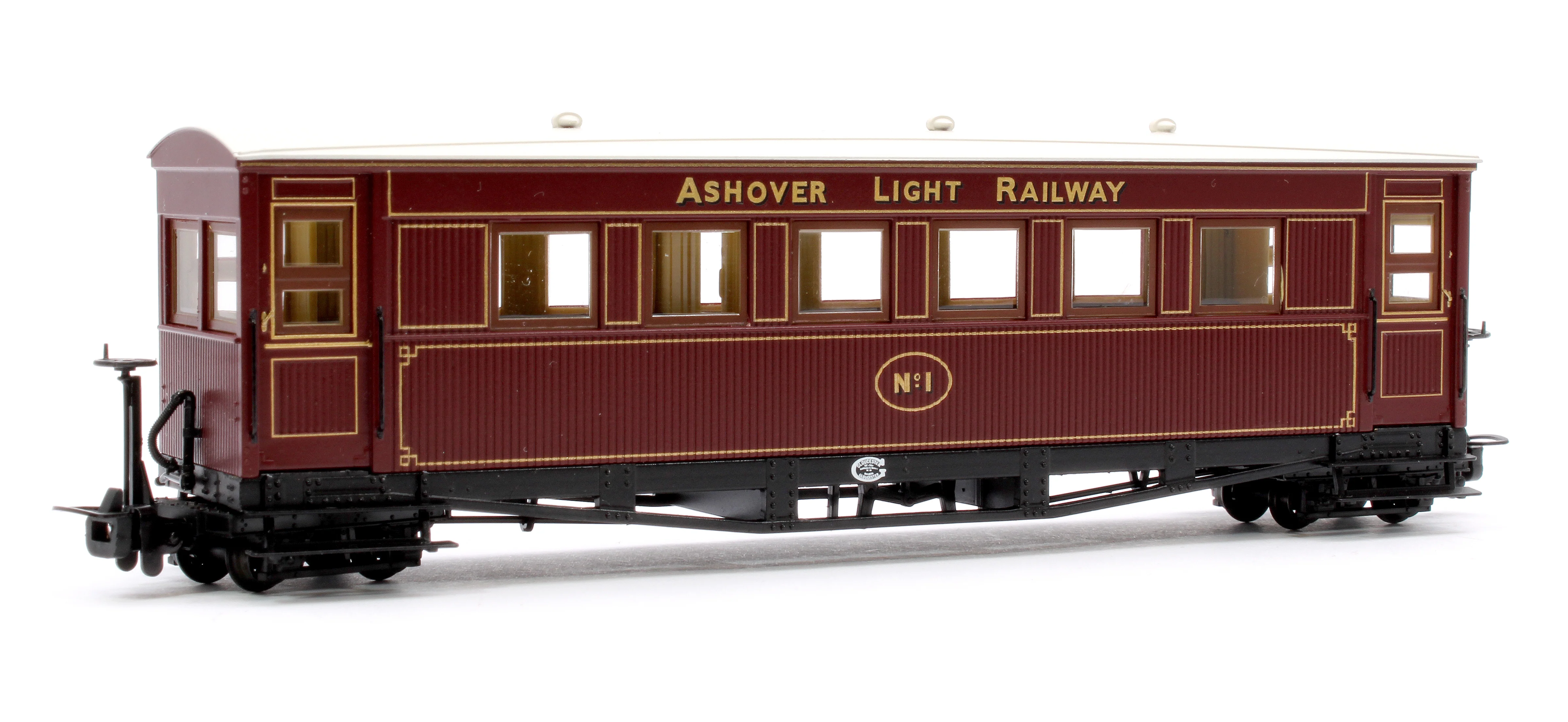 394-025 Bogie Coach in Ashover Railway Crimson livery No.1 - Image 3