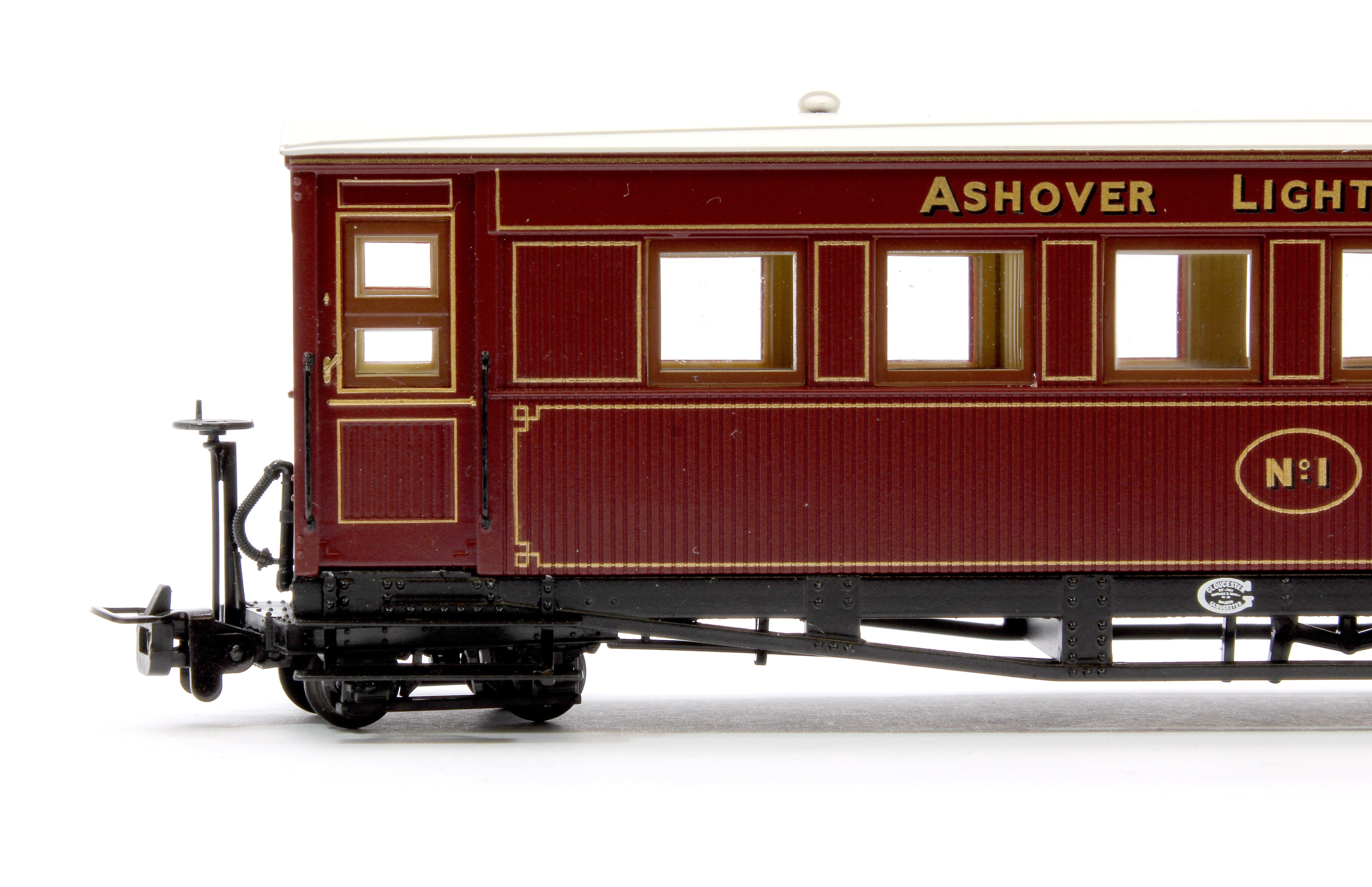 394-025 Bogie Coach in Ashover Railway Crimson livery No.1 - Image 5