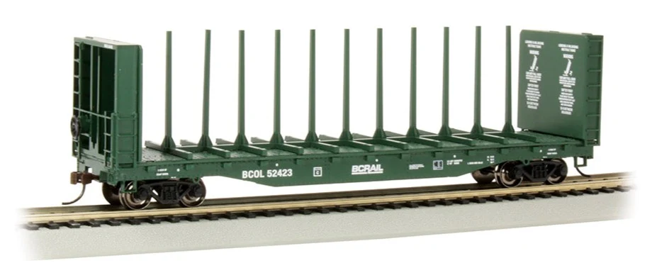 12901 52' Centre-Beam Flatcar with Bulkheads - BC Rail #52423