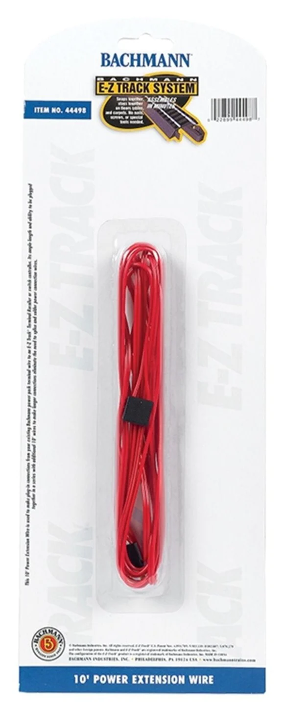44498 E-Z Track 10' Power Extension Wire - Red (1/Card)