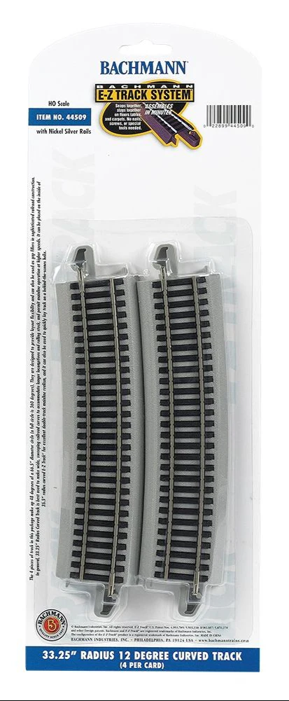 Nick silv 33.25in. rad 12 Degree Curved Track (4/Card)