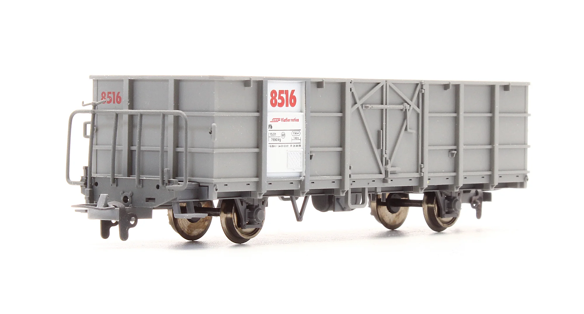Pre-Owned 2255 136 RhB Fb 8516 High Sided Wagon - Image 2