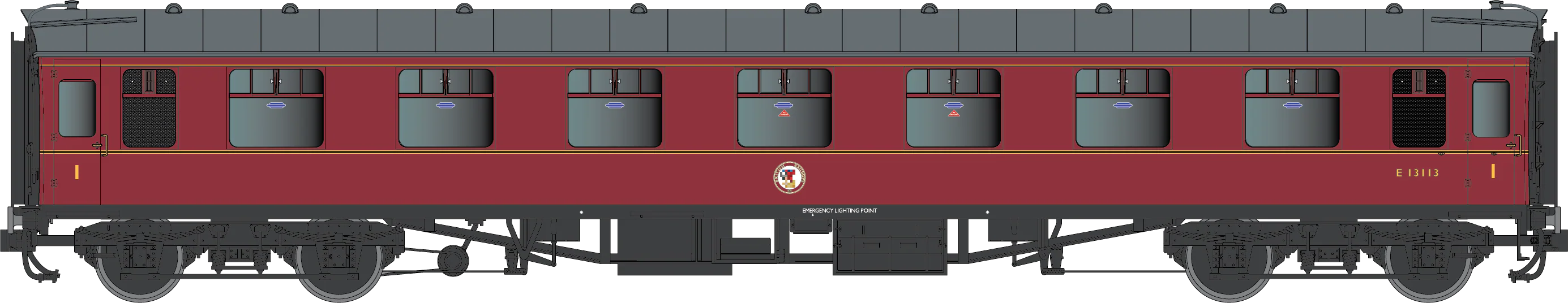 7P-002-051D BR Mk1 Maroon FK E13113 Eastern Region - DCC Fitted