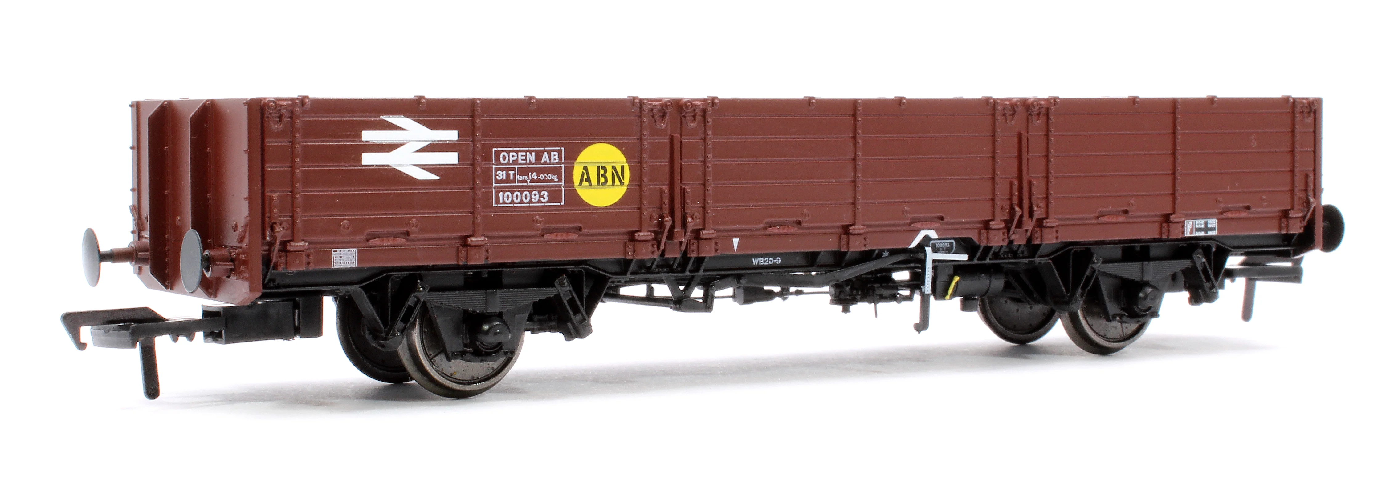 BR ‘Open AB’ OAA Wagon No. 100093, BR bauxite, yellow ‘ABN’ spot - Image 3