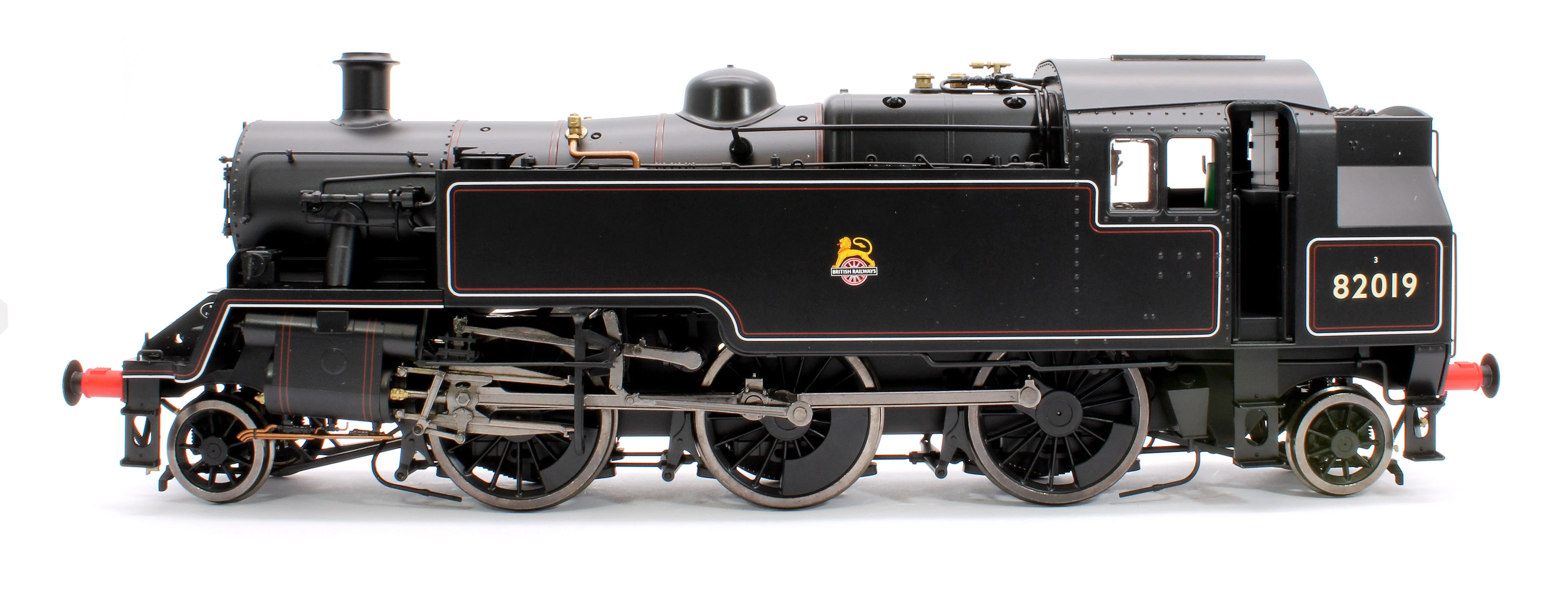 LHT-S-8204 British Railways Standard 3MT 2-6-2T Lined Black Early Crest 82019 - Steam Tank Locomotive - Image 2