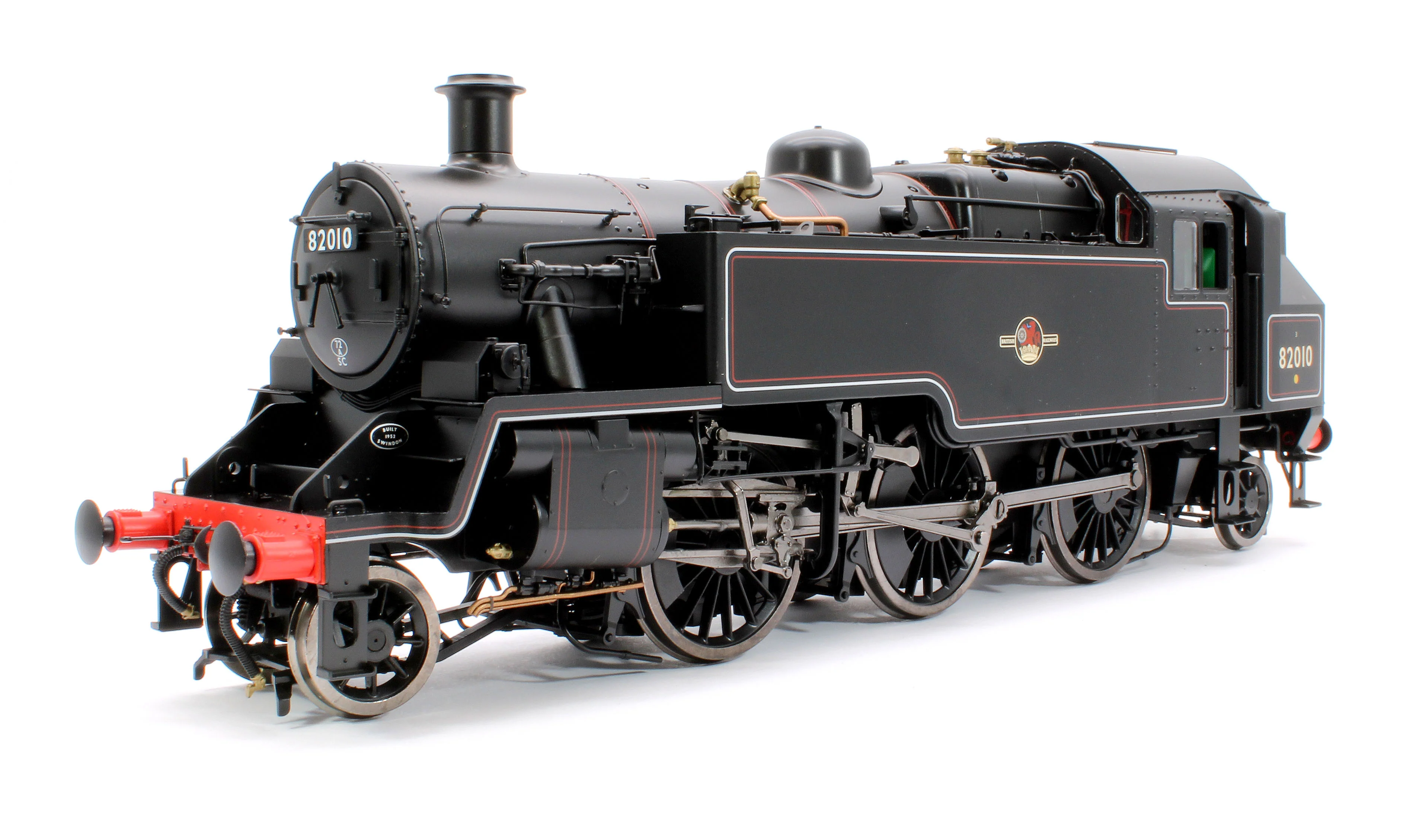 LHT-S-8201 British Railways Standard 3MT 2-6-2T Lined Black Late Crest 82010 - Steam Tank Locomotive