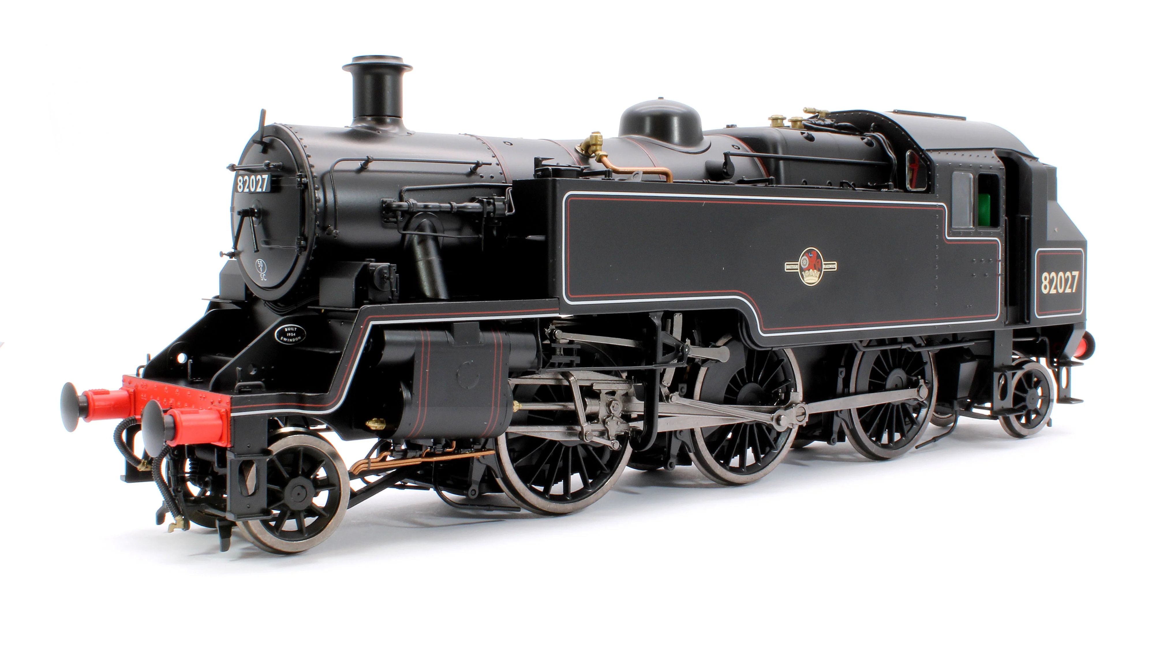 LHT-S-8203S British Railways Standard 3MT 2-6-2T Lined Black Late Crest 82027 - Steam Tank Locomotive - DCC Sound