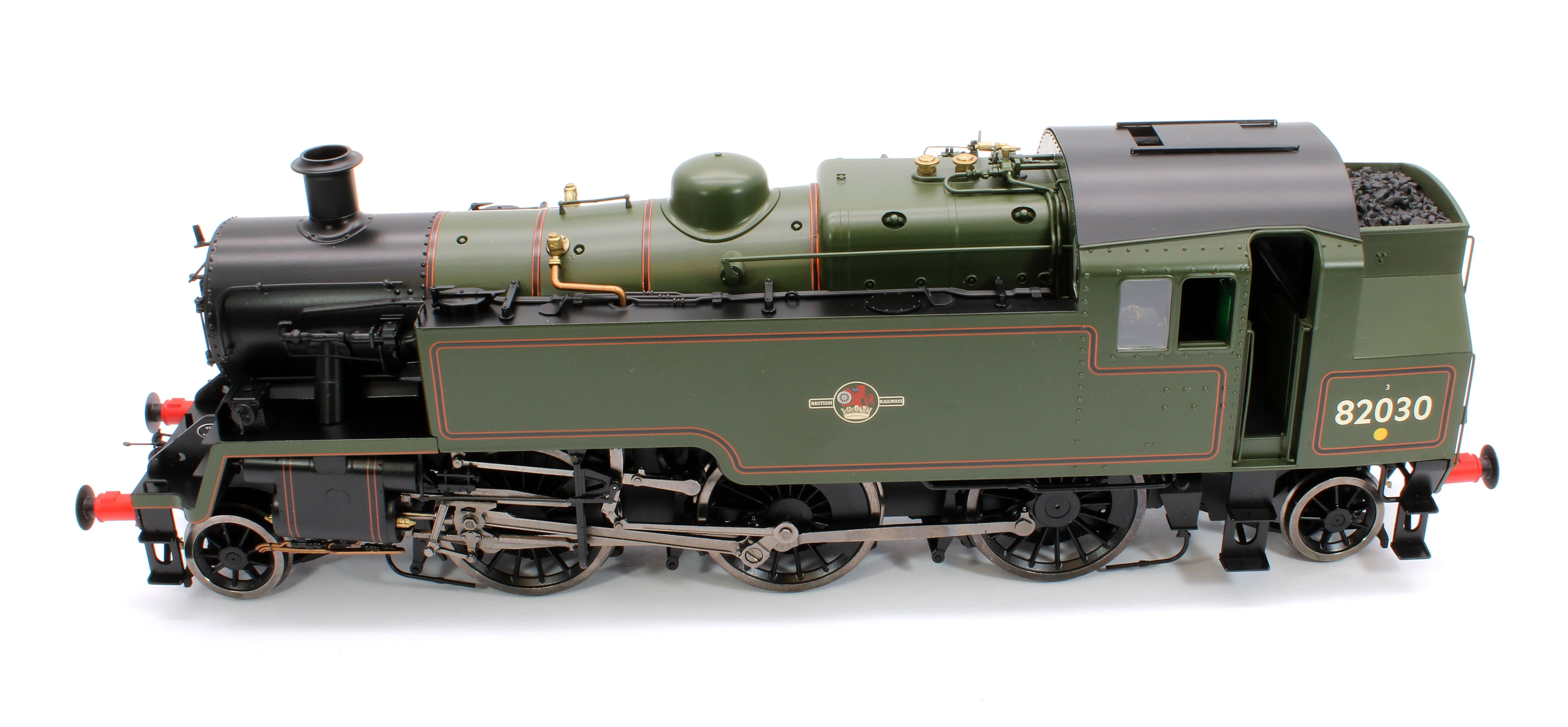 LHT-S-8208S British Railways Standard 3MT 2-6-2T Lined Green Late Crest 82030 - Steam Tank Locomotive - DCC Sound - Image 9