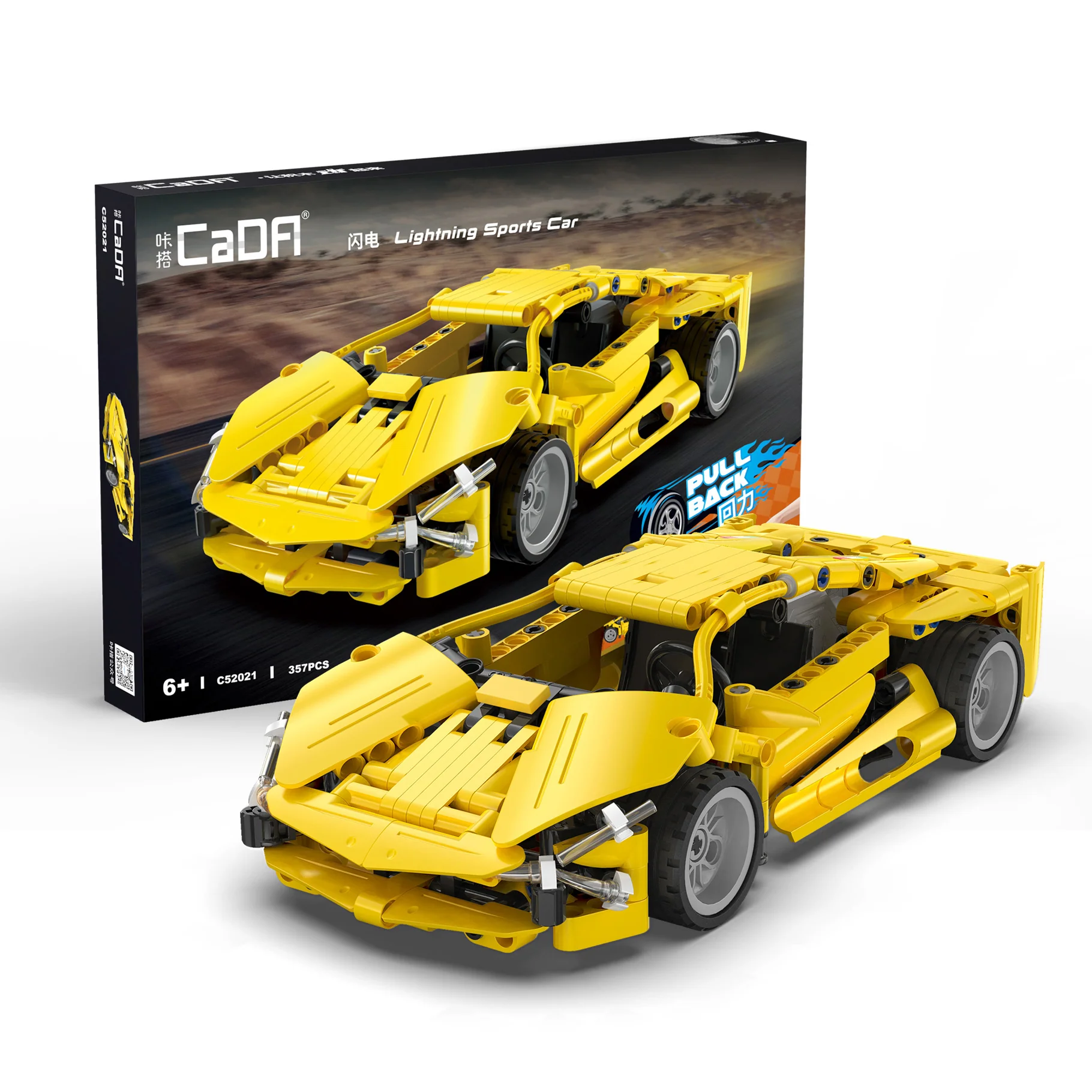C52021W 1:18 Lightning Pull-Back Sports Car - 357 pcs