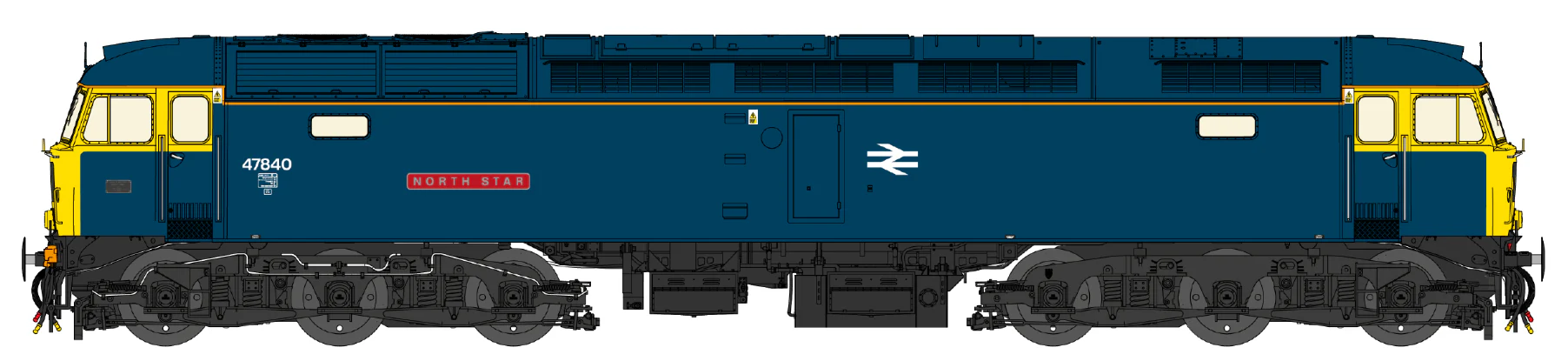 Class 47 BR Blue/Large Logo Cross Country Farewell No.47840/847 Diesel Locomotive Twin Pack - Image 2