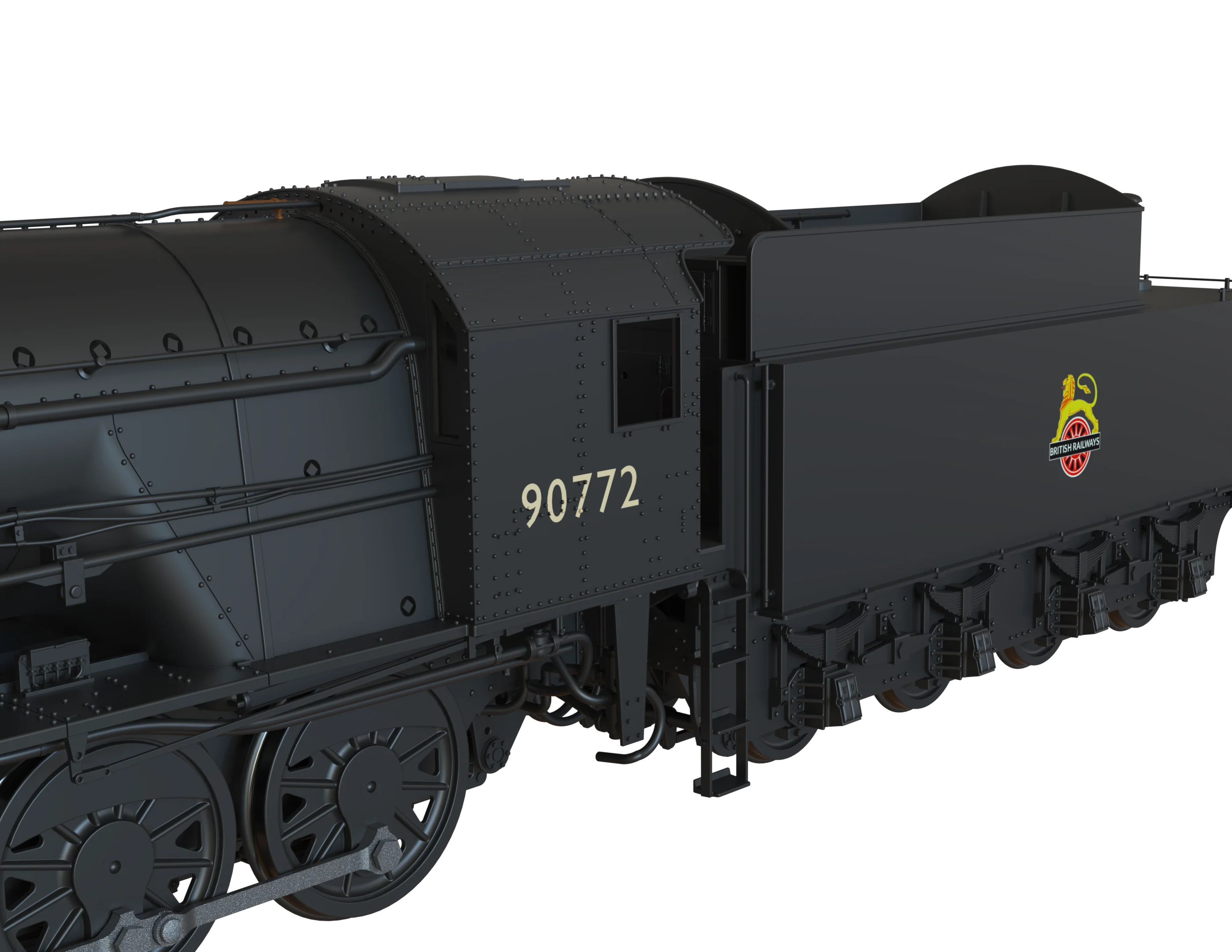 C1004S WD Austerity 2-10-0 BR Black Early Crest No.90772 Steam Locomotive - DCC Sound - Image 3