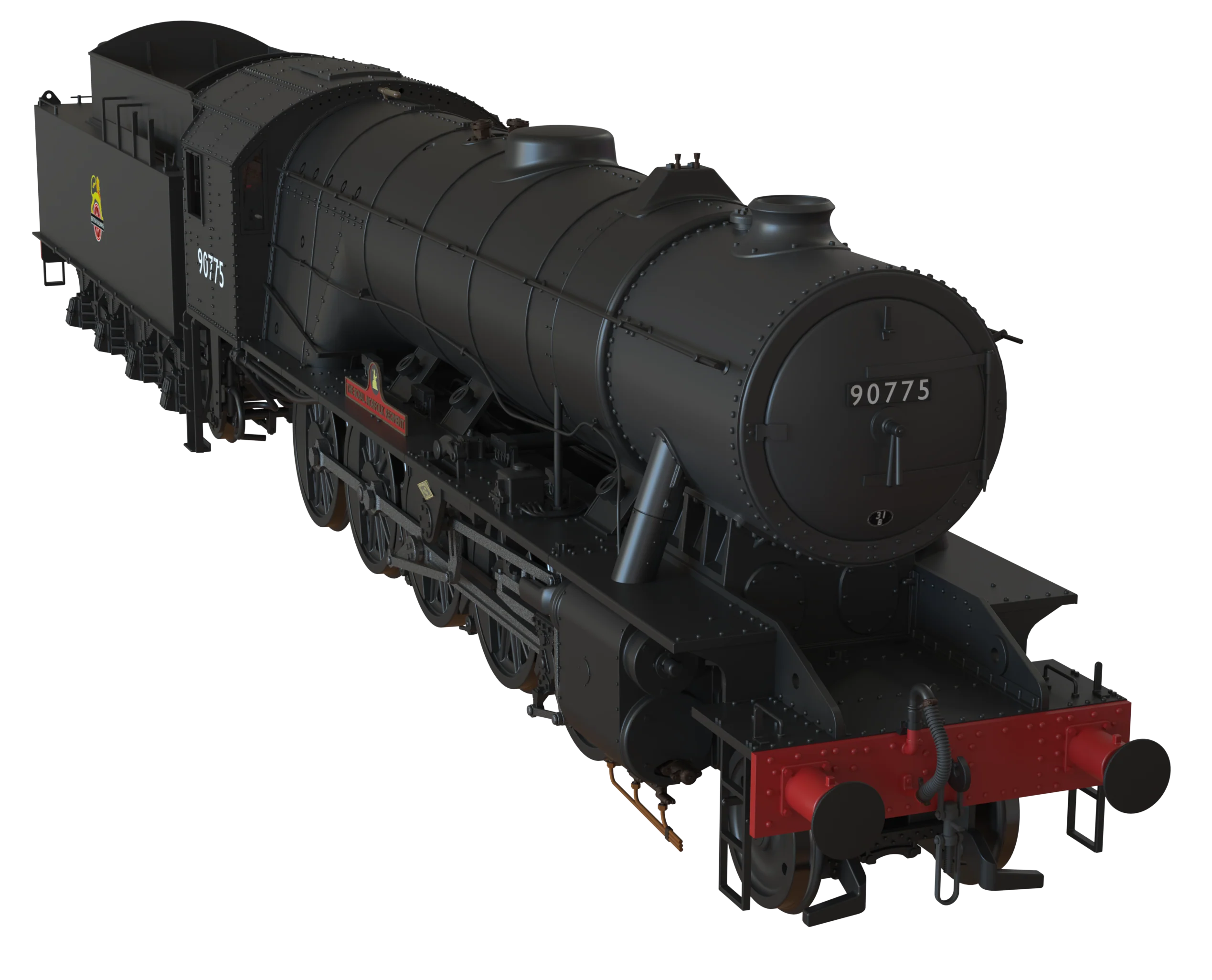 C1005ZS WD Austerity 2-10-0 'The Royal Norfolk Reg' BR Black Early Crest No.90775 Steam Locomotive - DCC Sound - Image 7