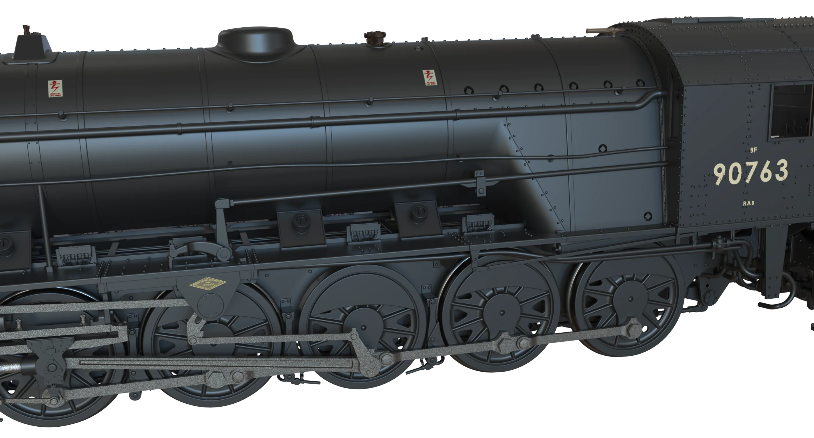 C1006BS WD Austerity 2-10-0 BR Black Late Crest No.90763 Steam Locomotive - DCC Sound - Image 10