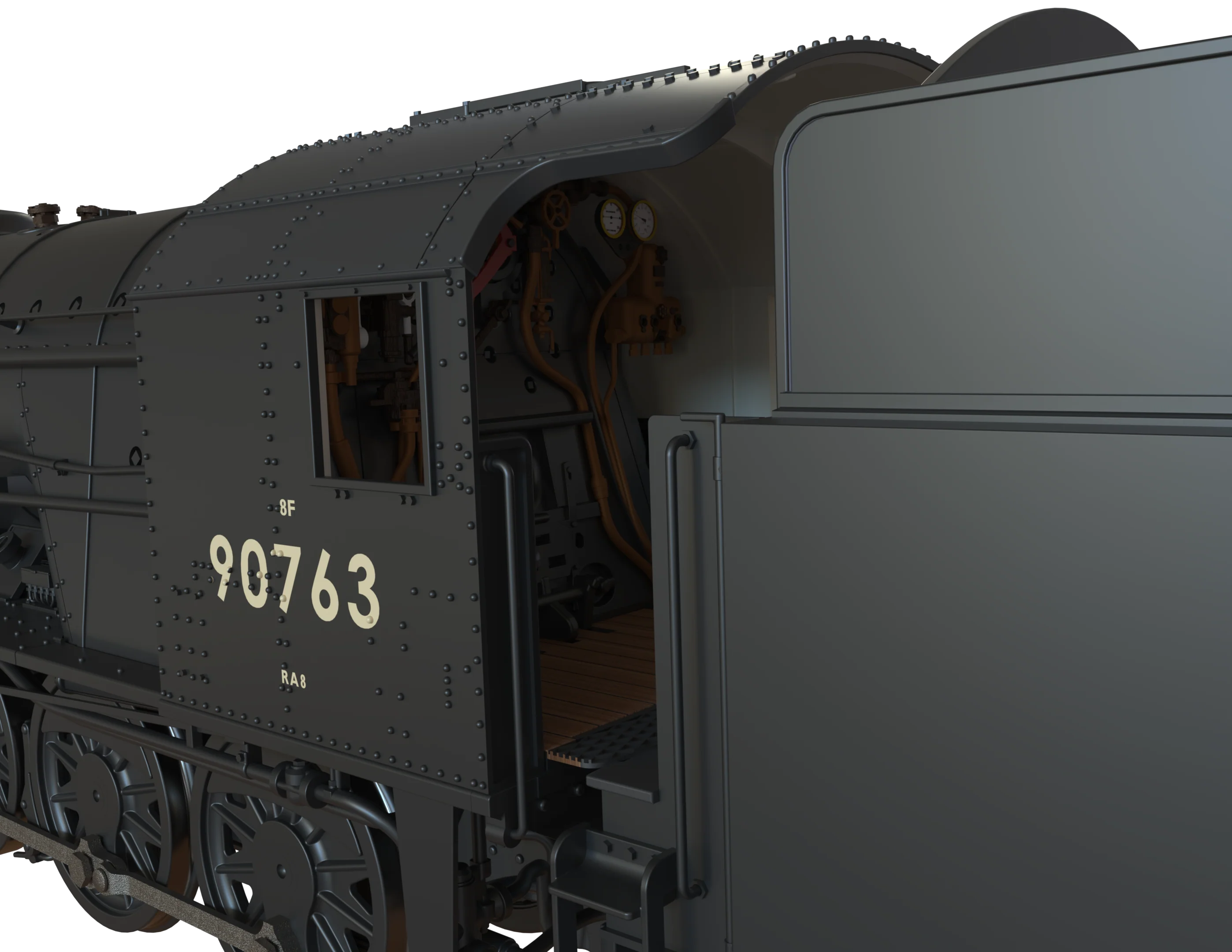 C1006BS WD Austerity 2-10-0 BR Black Late Crest No.90763 Steam Locomotive - DCC Sound - Image 9