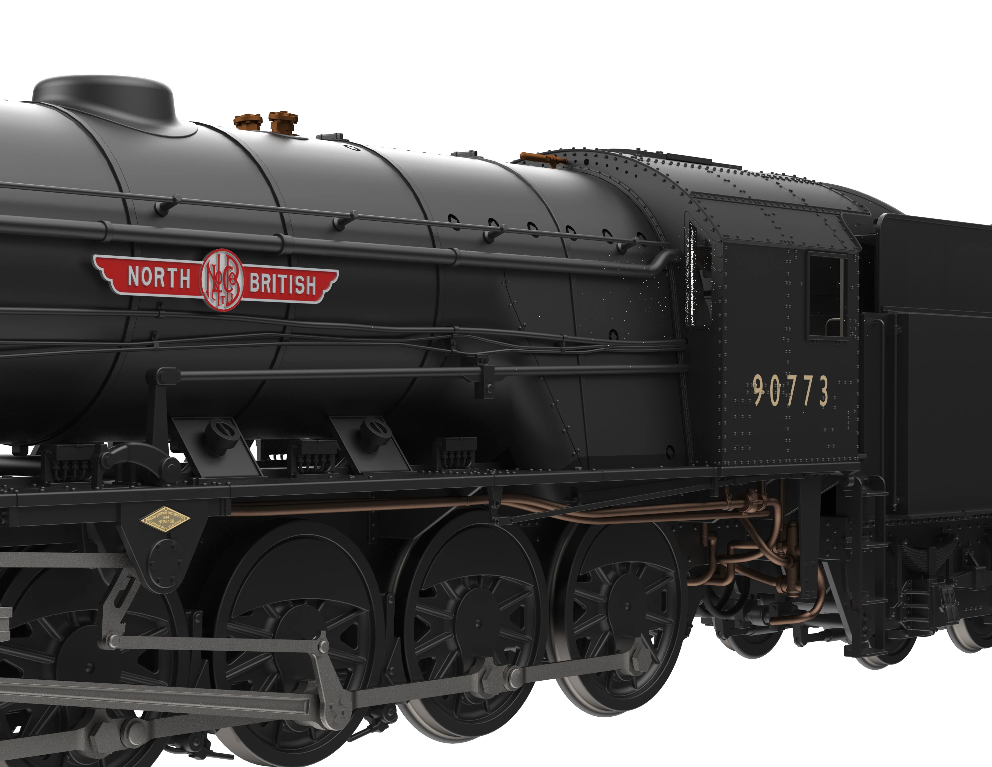 C1008RI WD Austerity 2-10-0 'North British' BR Plain Black No.90773 Steam Locomotive - Image 8