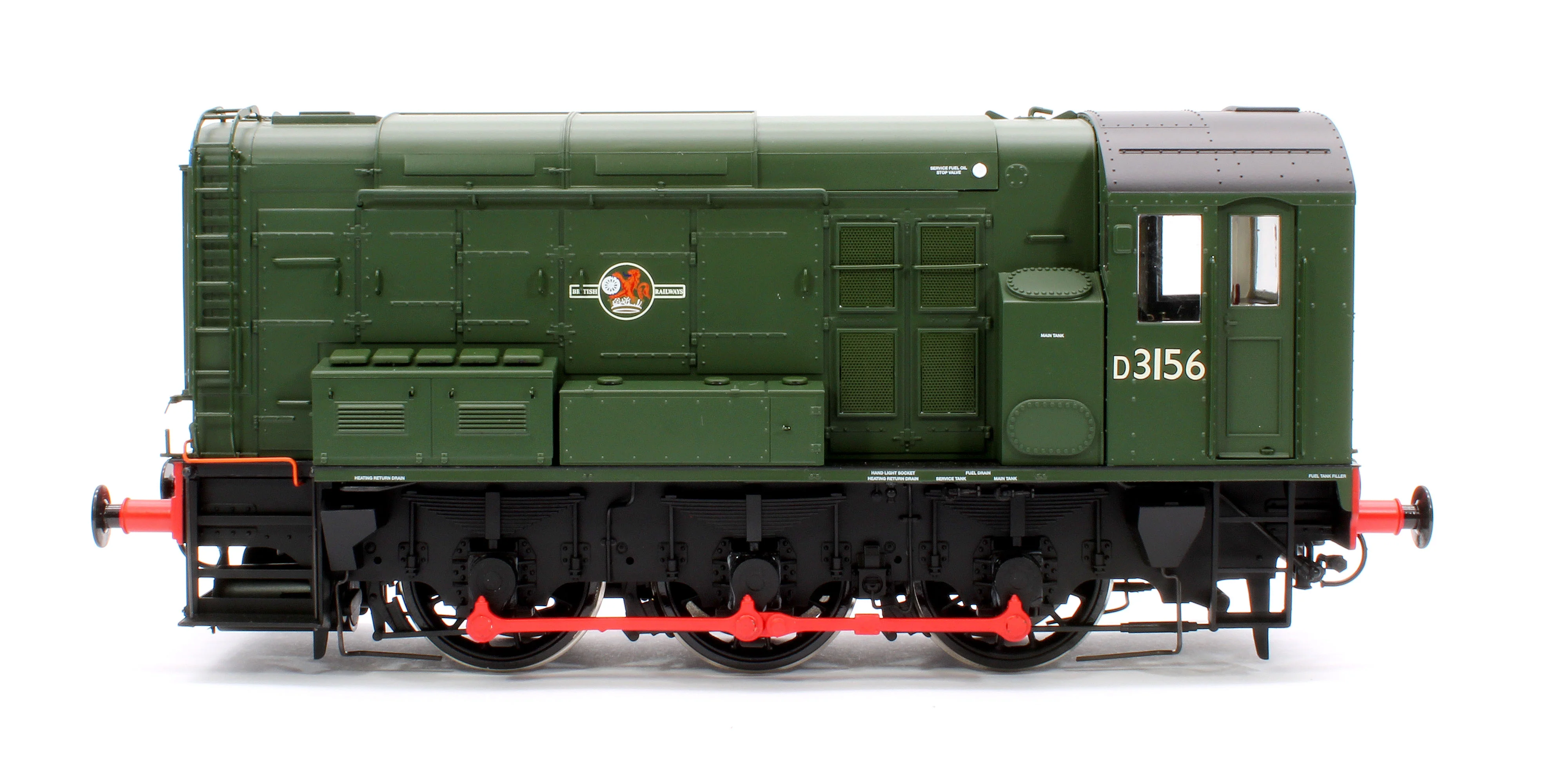 7D-008-018 Class 08 D3156 BR Green Late Crest No Warning Panels Diesel Shunter Locomotive - Image 5