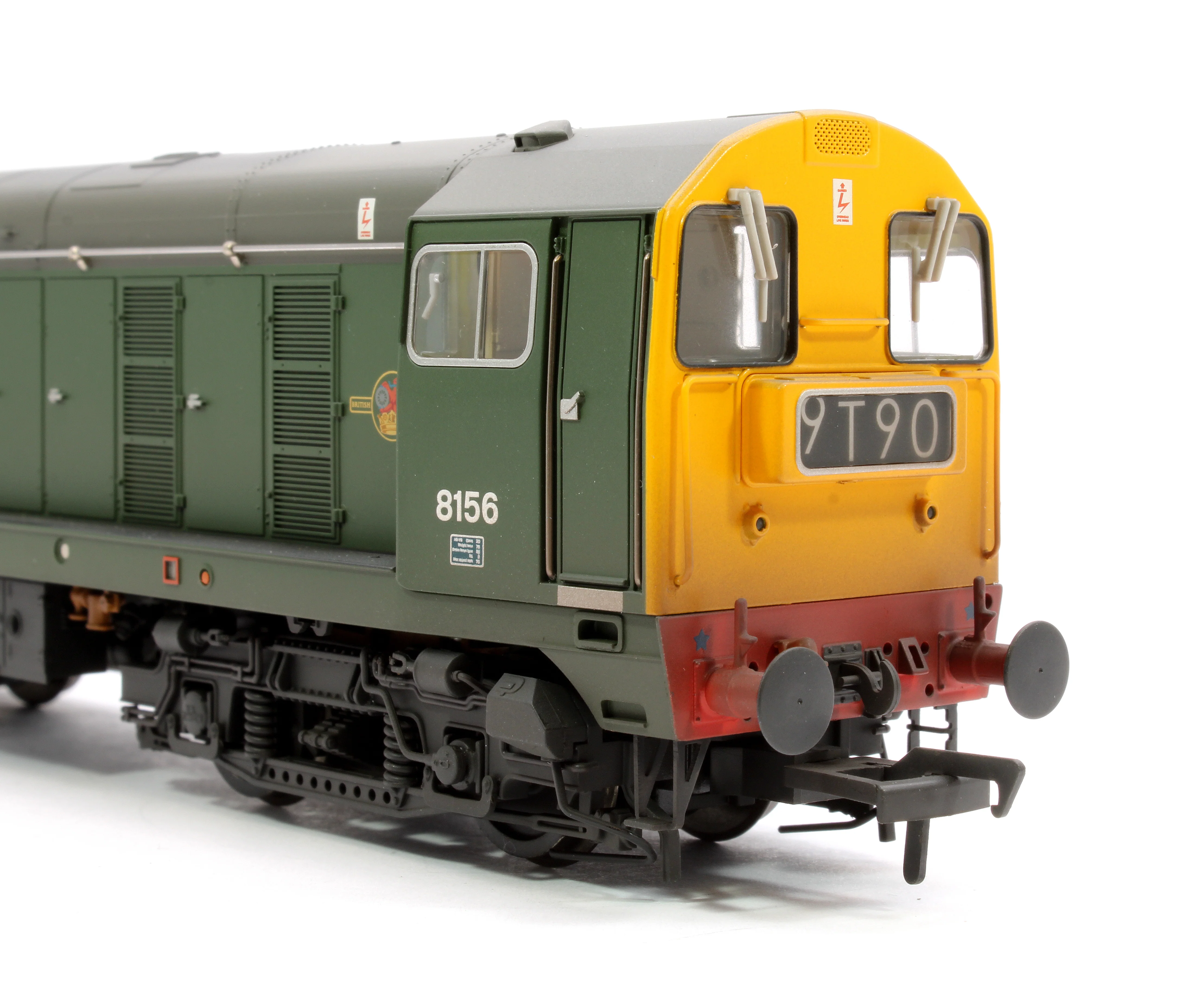 Class 20/0 Headcode Box 8156 BR Green (Full Yellow Ends) Diesel Locomotive - Weathered - Image 7