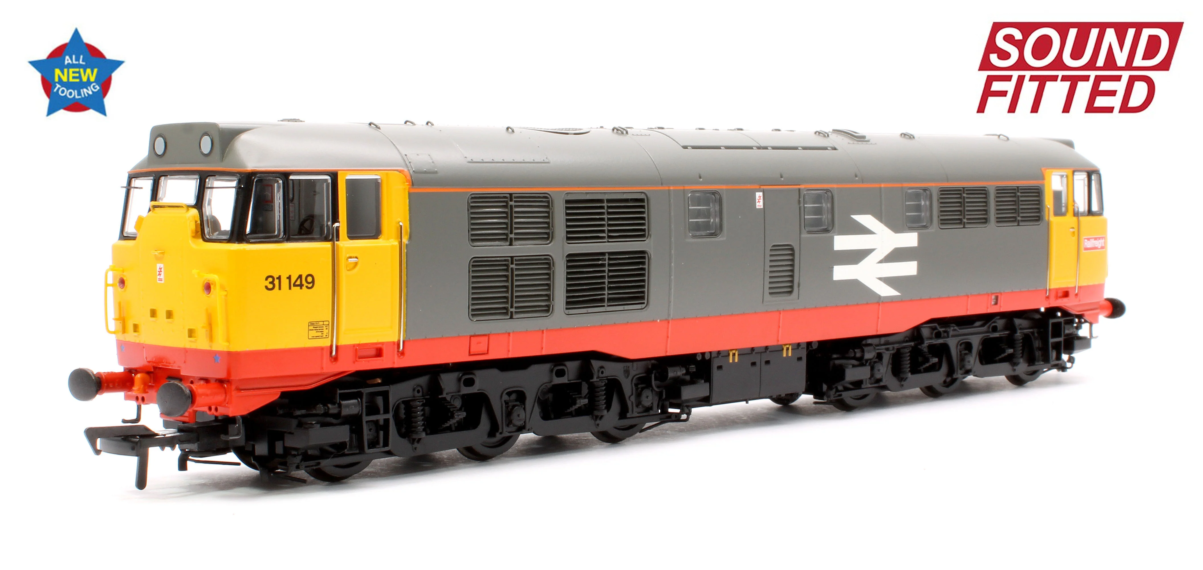 35-821ASF Class 31/1 Refurbished 31149 BR Railfreight (Red Stripe) Diesel Locomotive - DCC Sound