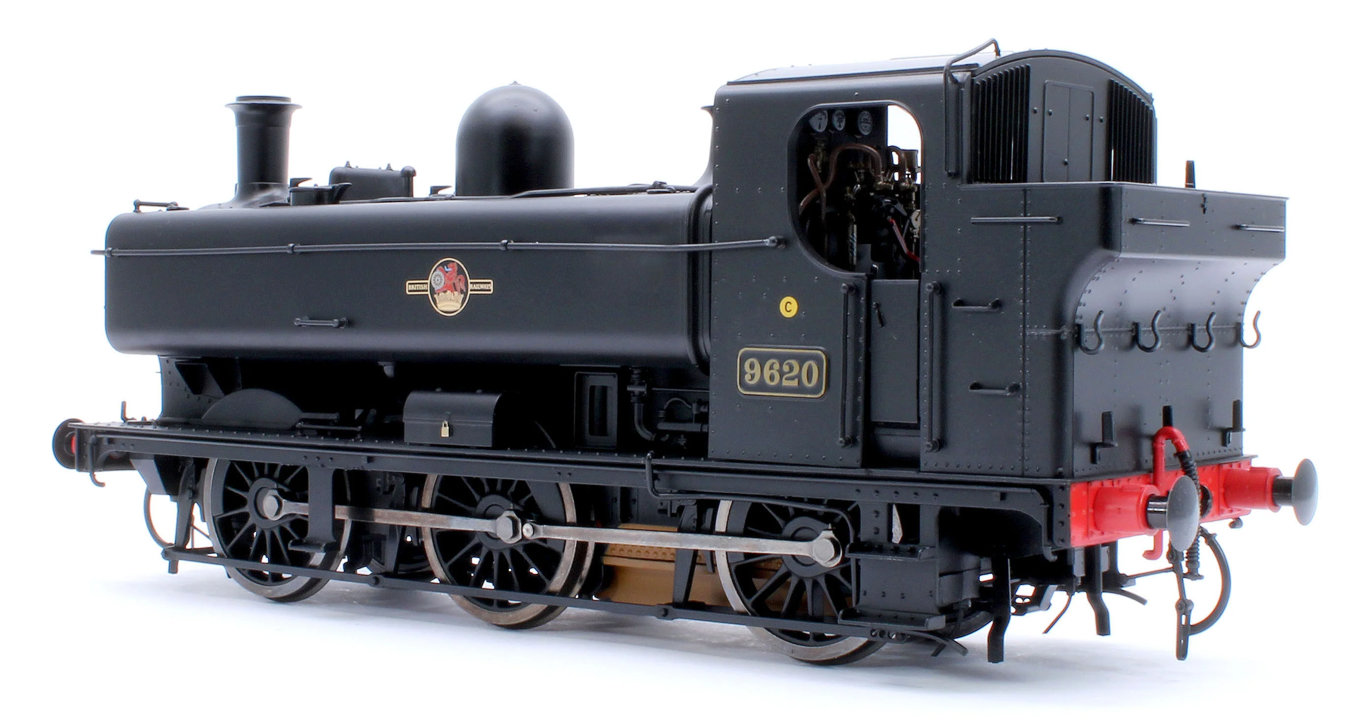 7S-007-021S Class 57xx Pannier BR Black Late Crest 9620 - Steam Tank Locomotive - Sound Fitted - Image 3