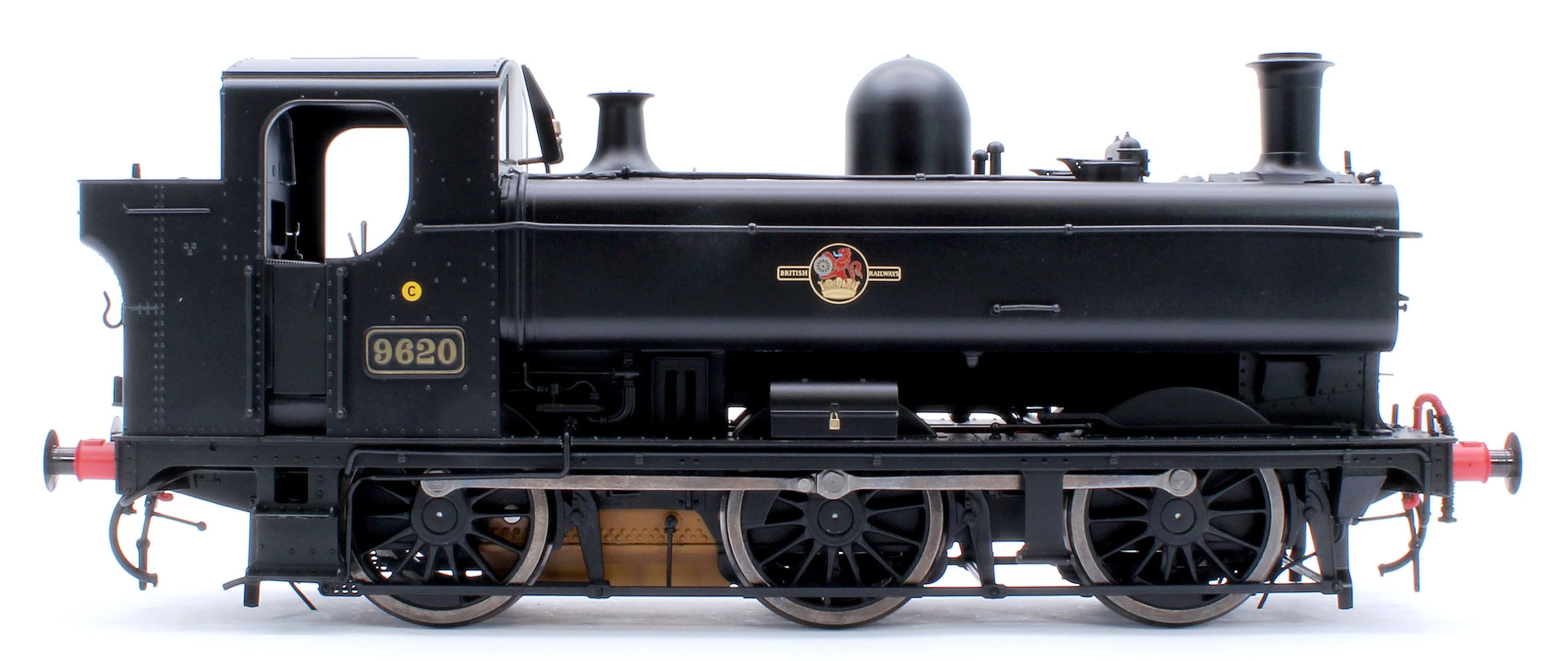 7S-007-021S Class 57xx Pannier BR Black Late Crest 9620 - Steam Tank Locomotive - Sound Fitted - Image 5