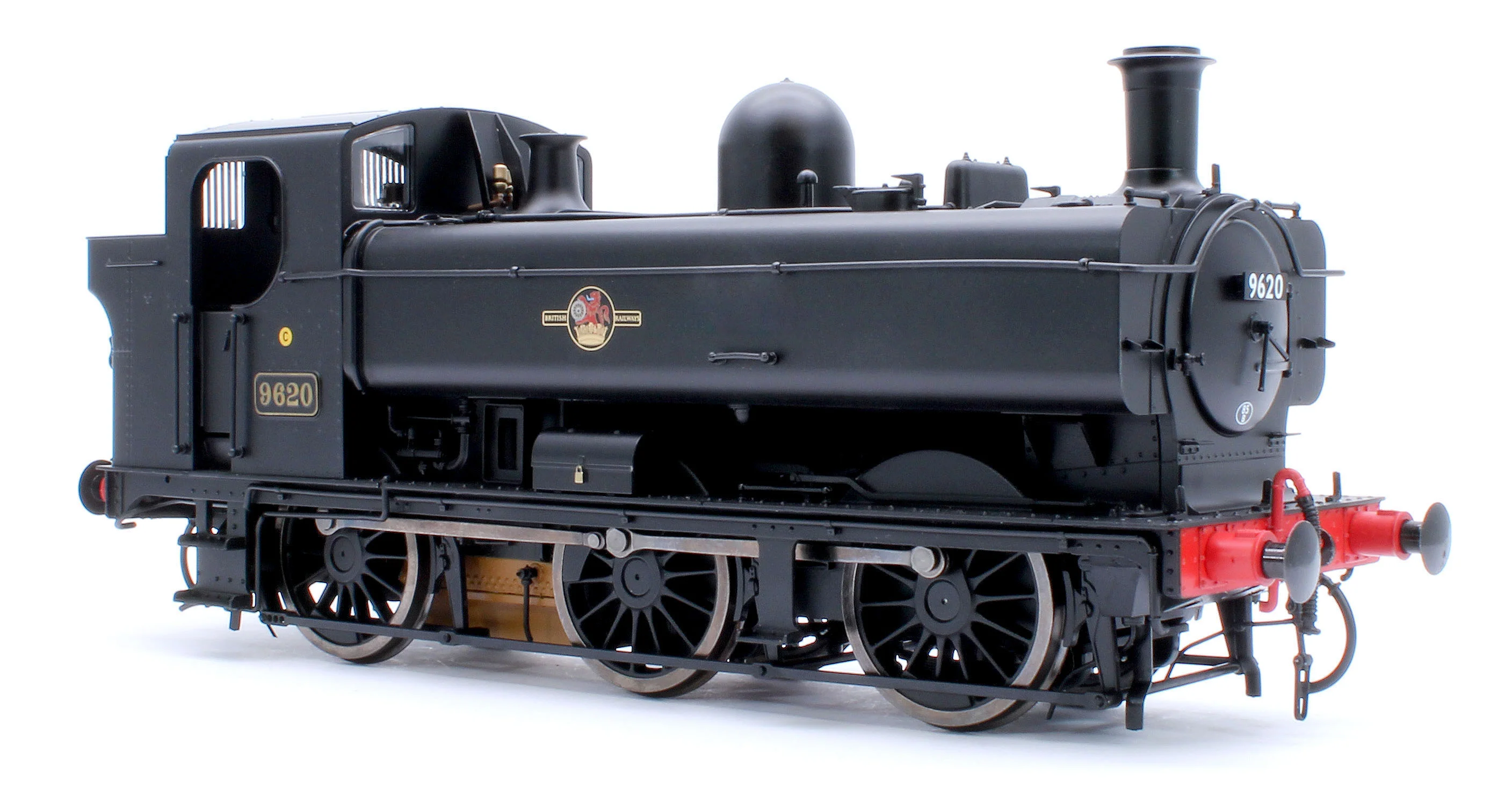 7S-007-021S Class 57xx Pannier BR Black Late Crest 9620 - Steam Tank Locomotive - Sound Fitted - Image 6