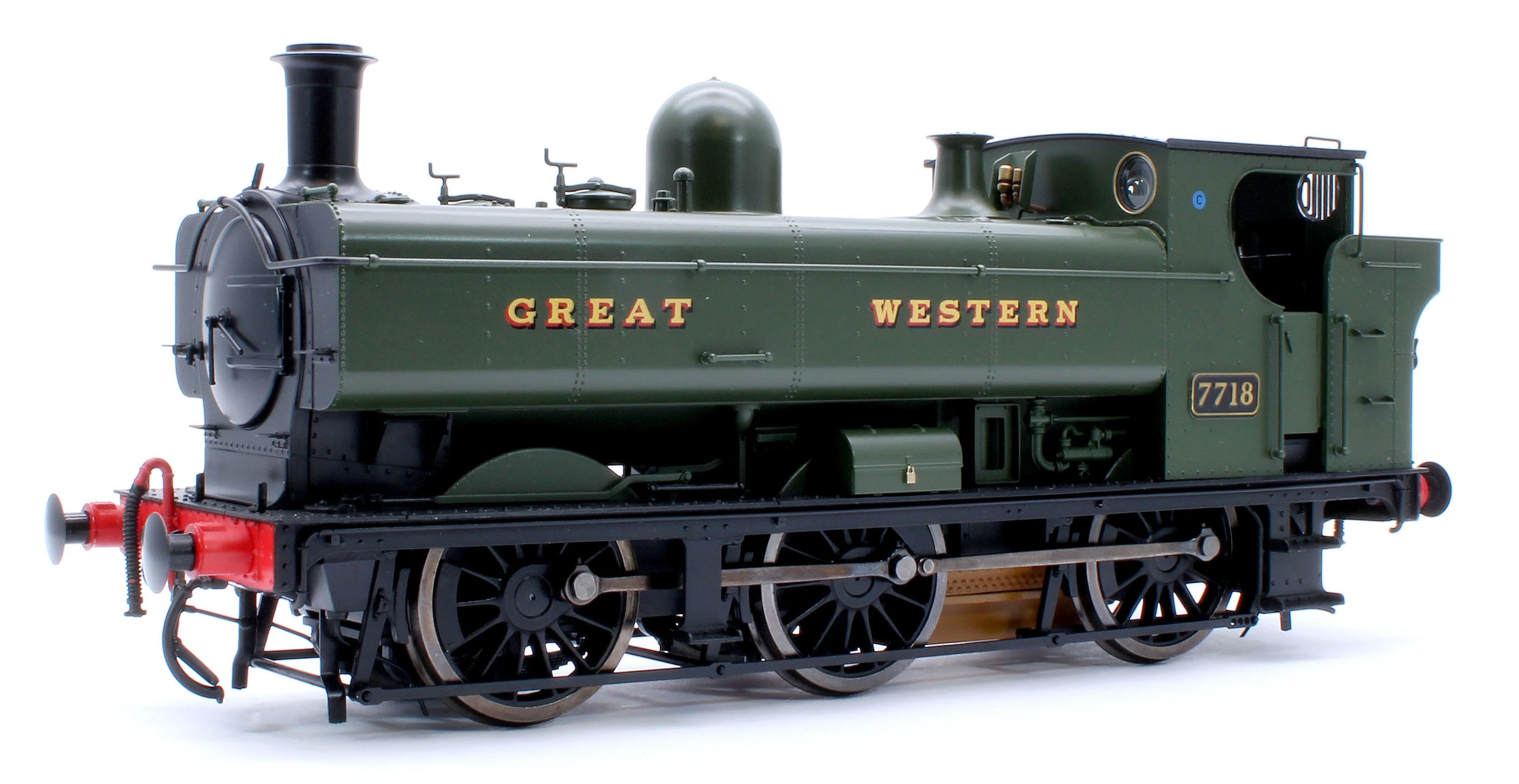 7S-007-013S Class 57xx Pannier 'Great Western' Green 7718 - Steam Tank Locomotive - Sound Fitted