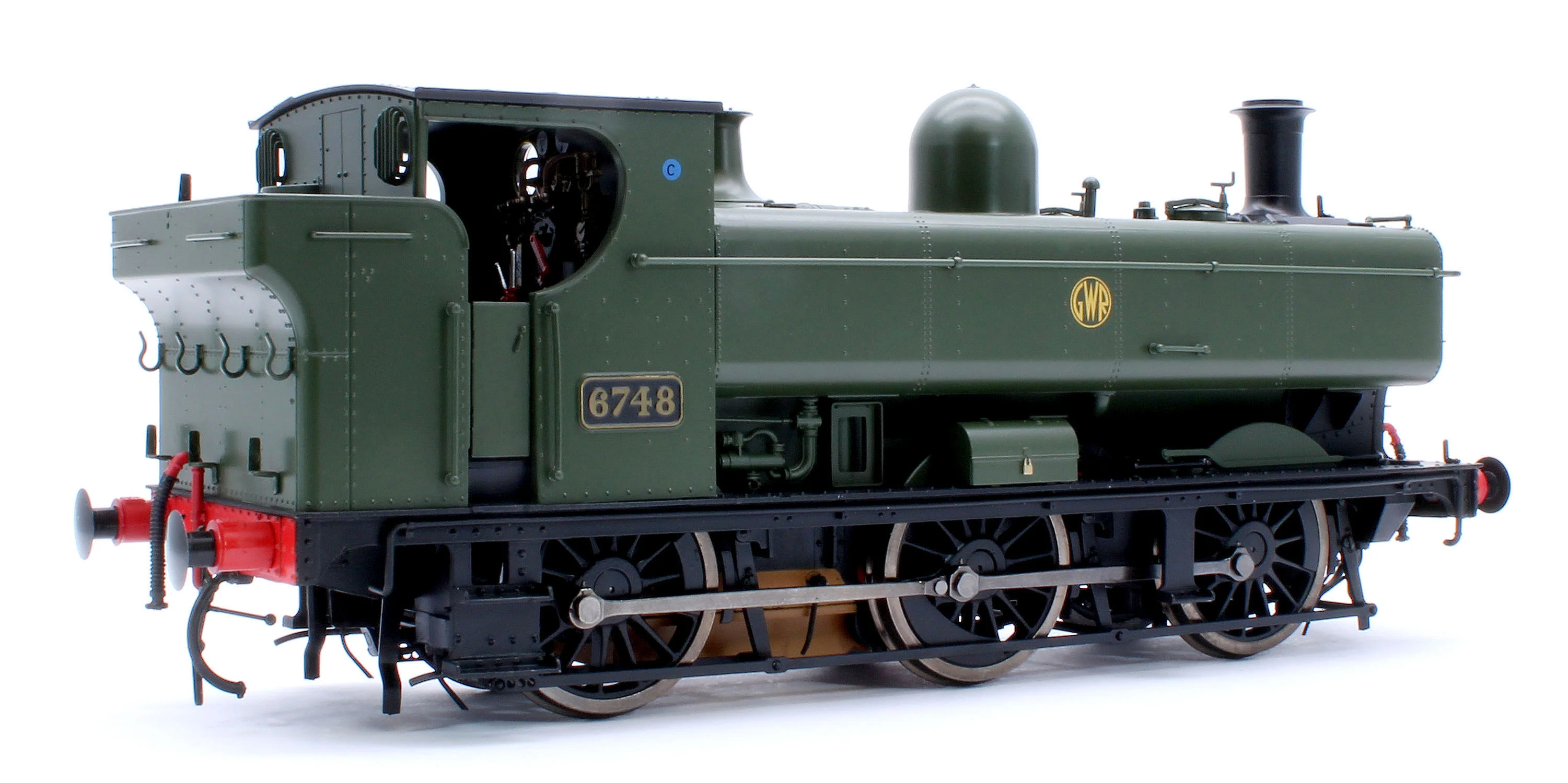 7S-007-014D Class 57xx Pannier GWR Shirtbutton Green 6748 - Steam Tank Locomotive - DCC Fitted - Image 4